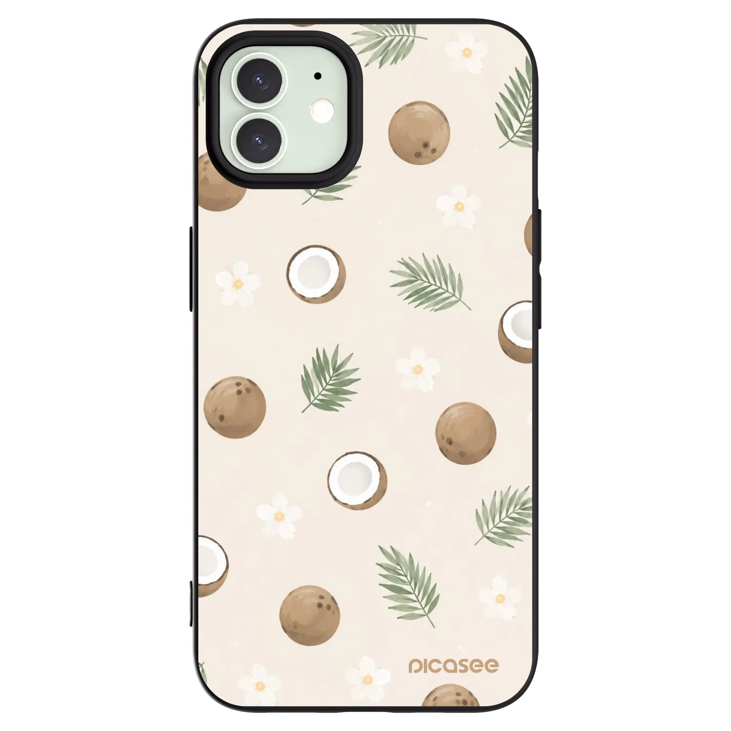 Picasee silikonový černý obal pro Apple iPhone 12 Pro - Coconut Breeze