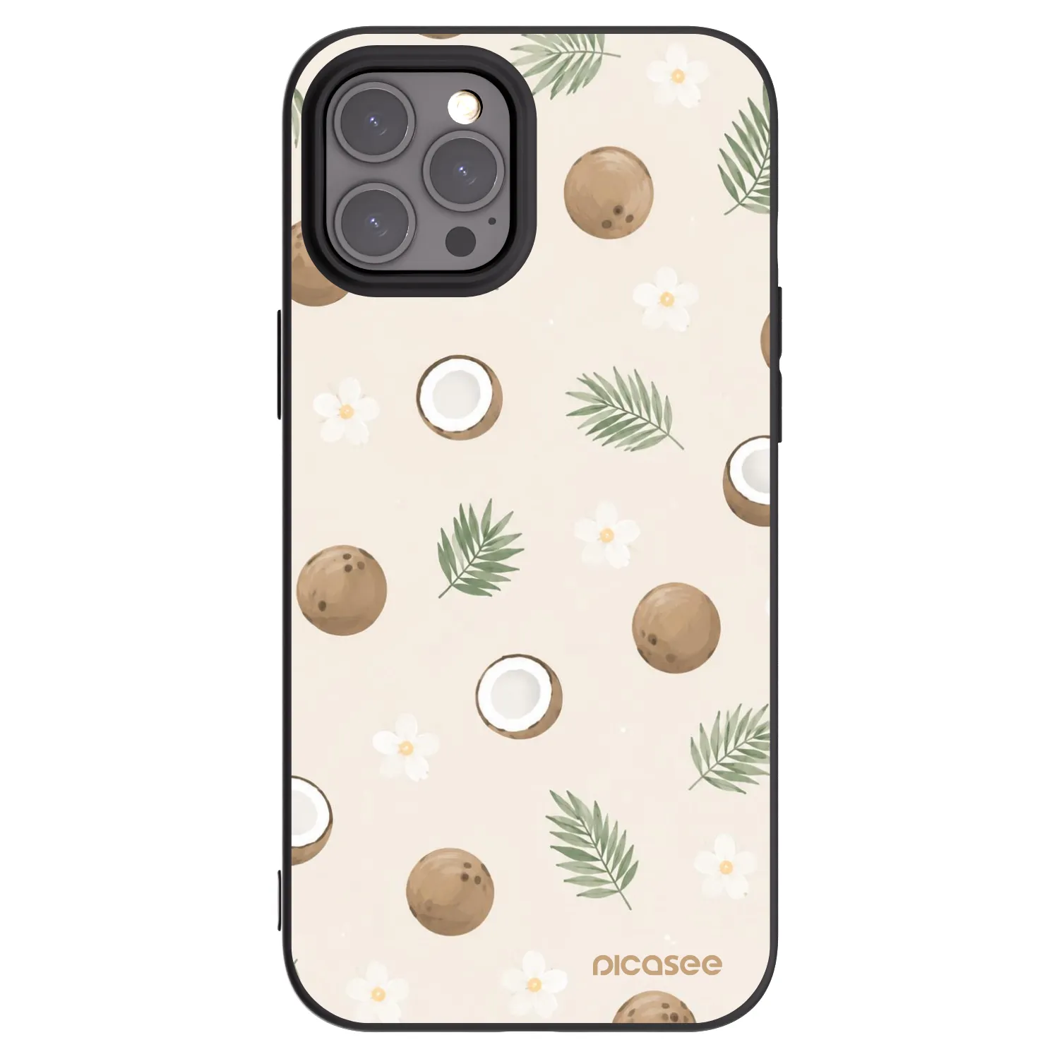 Picasee silikonový černý obal pro Apple iPhone 12 Pro Max - Coconut Breeze