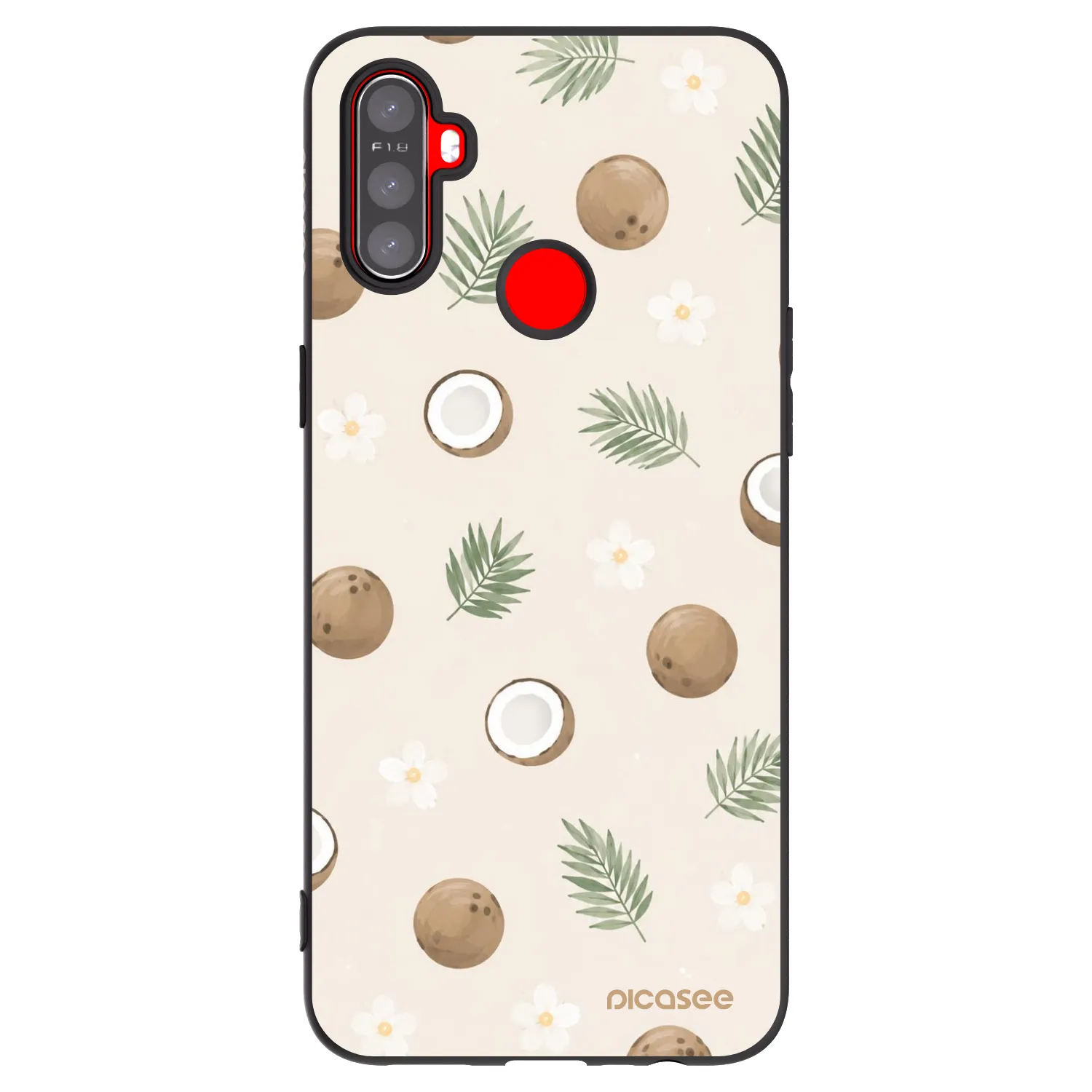 Picasee silikonový černý obal pro Realme C3 - Coconut Breeze