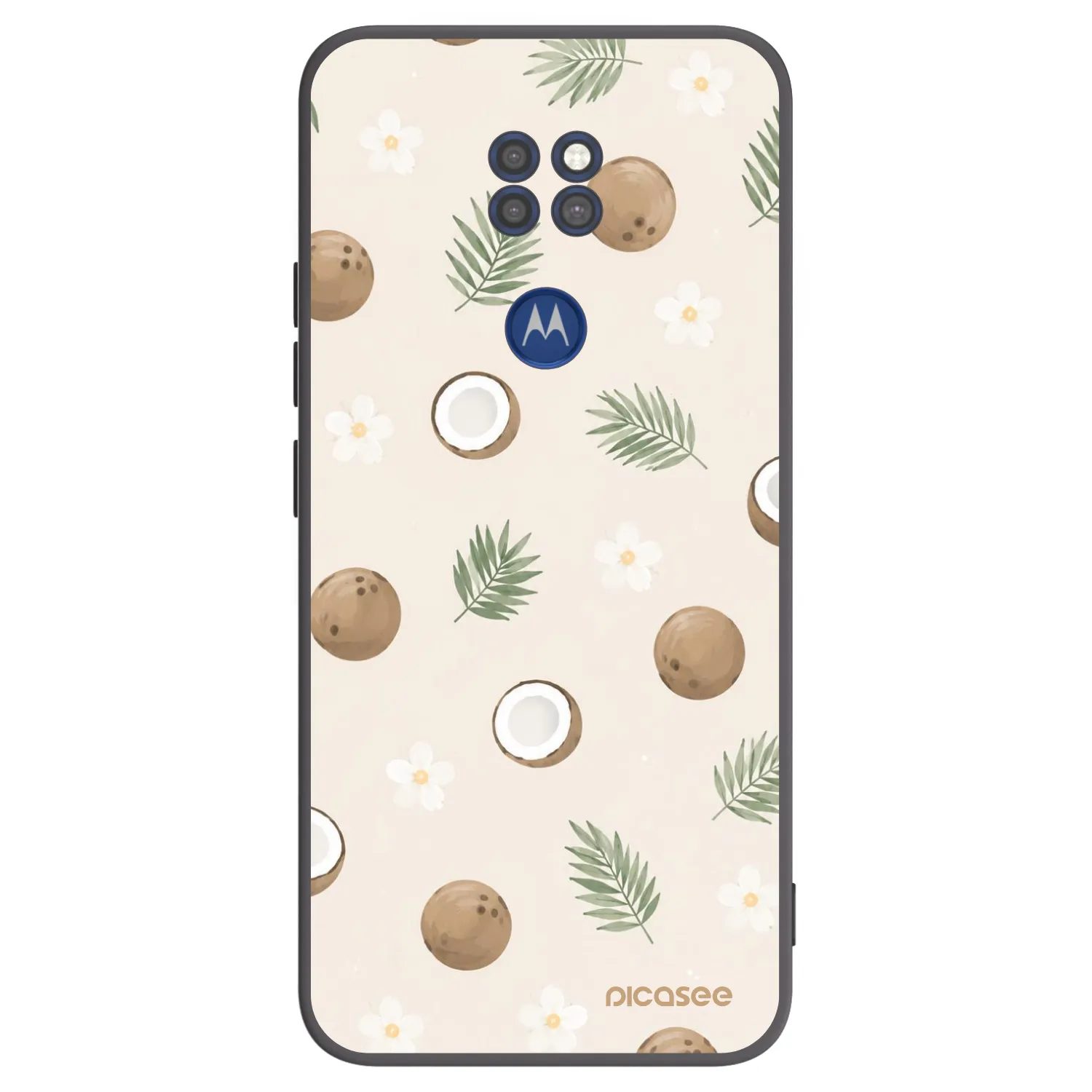 Picasee silikonový černý obal pro Motorola Moto G9 Play - Coconut Breeze