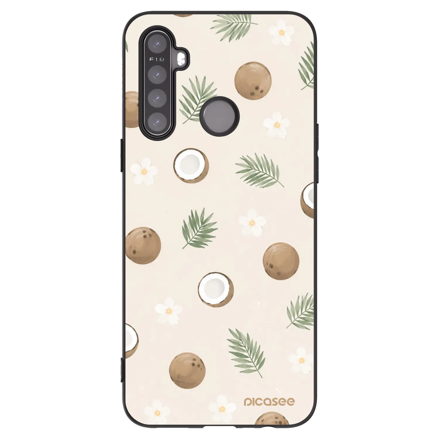 Picasee silikonový černý obal pro Realme 6i - Coconut Breeze