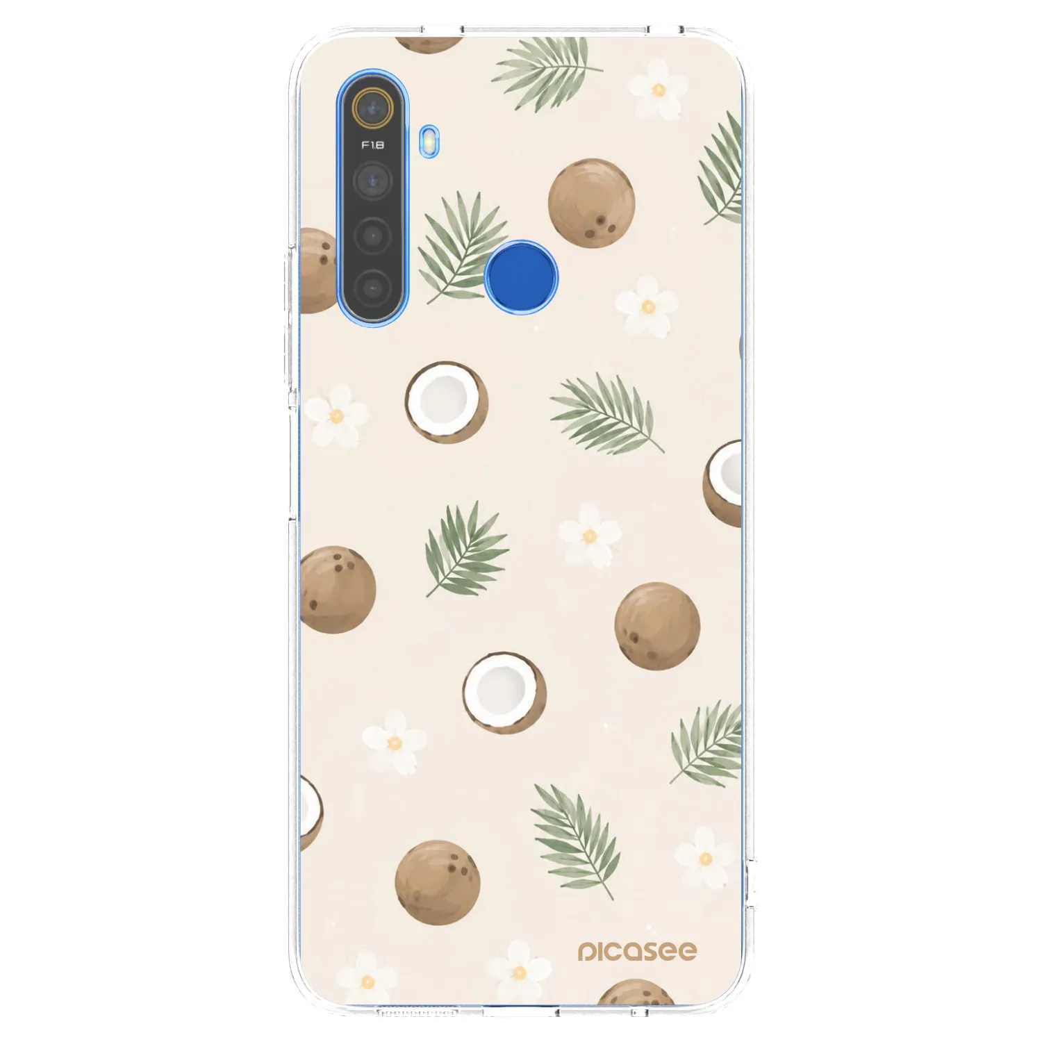 Picasee silikonový průhledný obal pro Realme 5 - Coconut Breeze