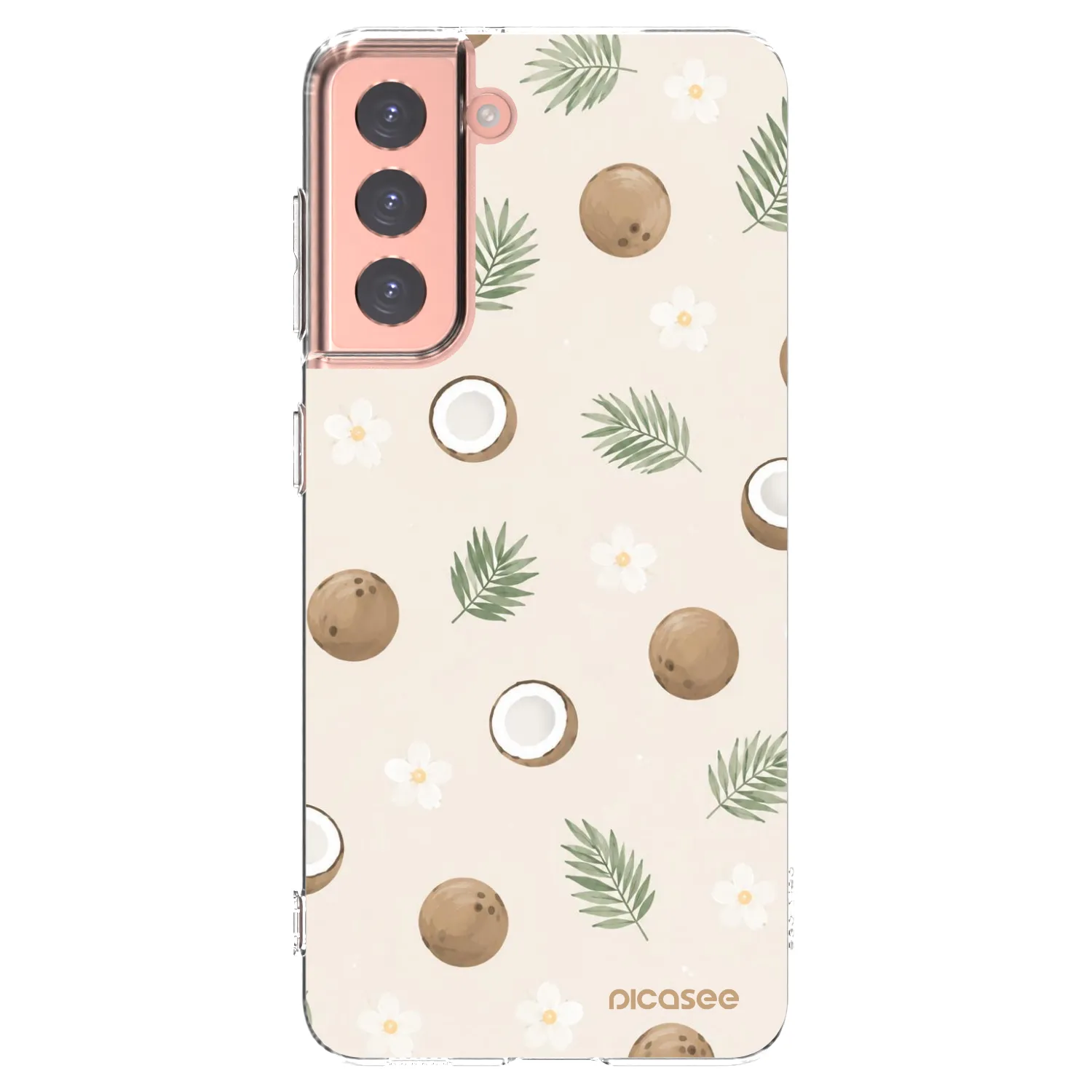 Picasee silikonový průhledný obal pro Samsung Galaxy S21 5G G991B - Coconut Breeze