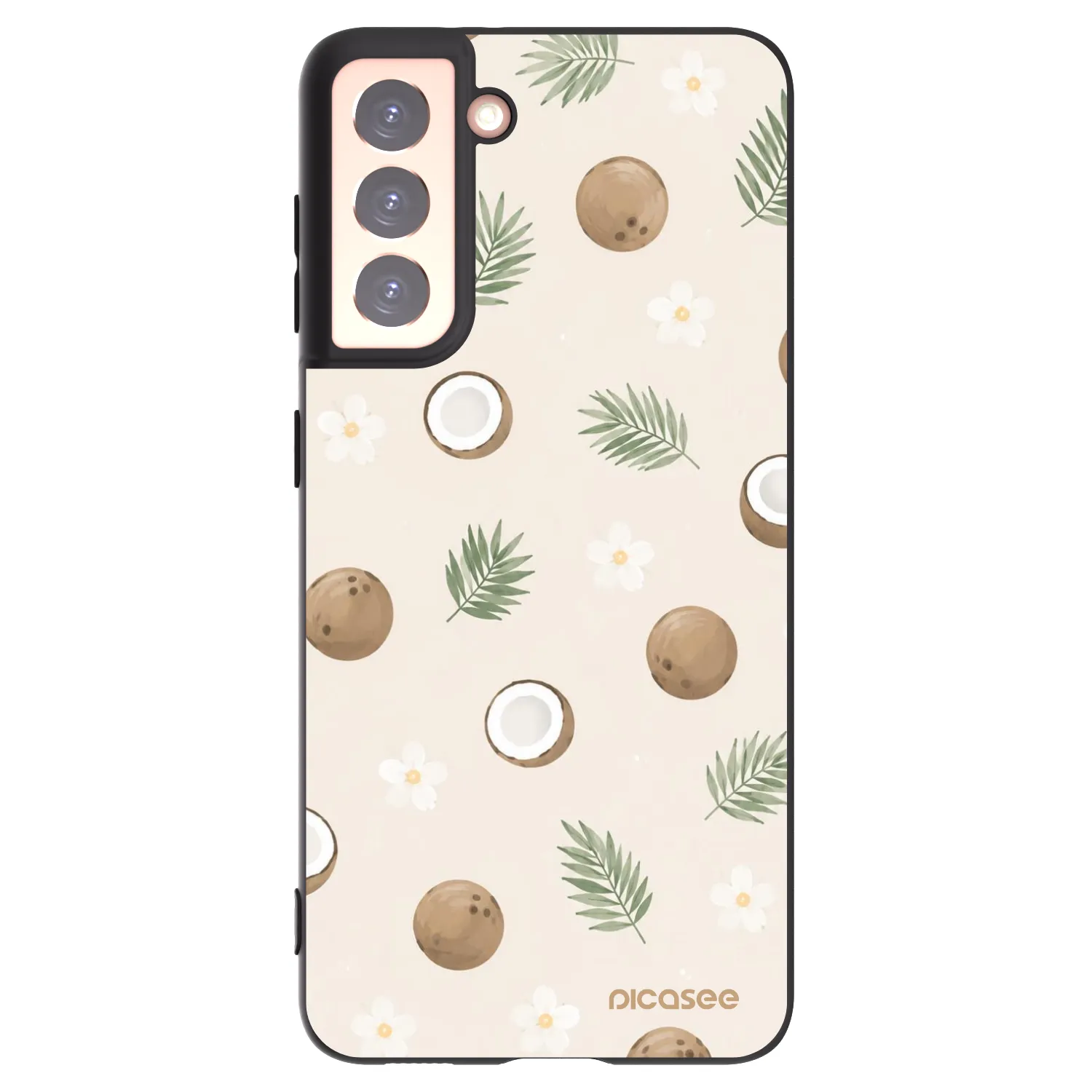 Picasee silikonový černý obal pro Samsung Galaxy S21 5G G991B - Coconut Breeze