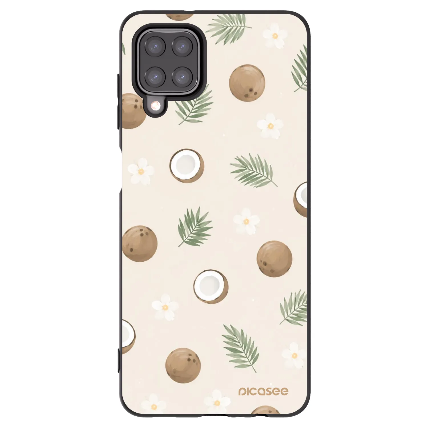 Picasee silikonový černý obal pro Samsung Galaxy A12 A125F - Coconut Breeze