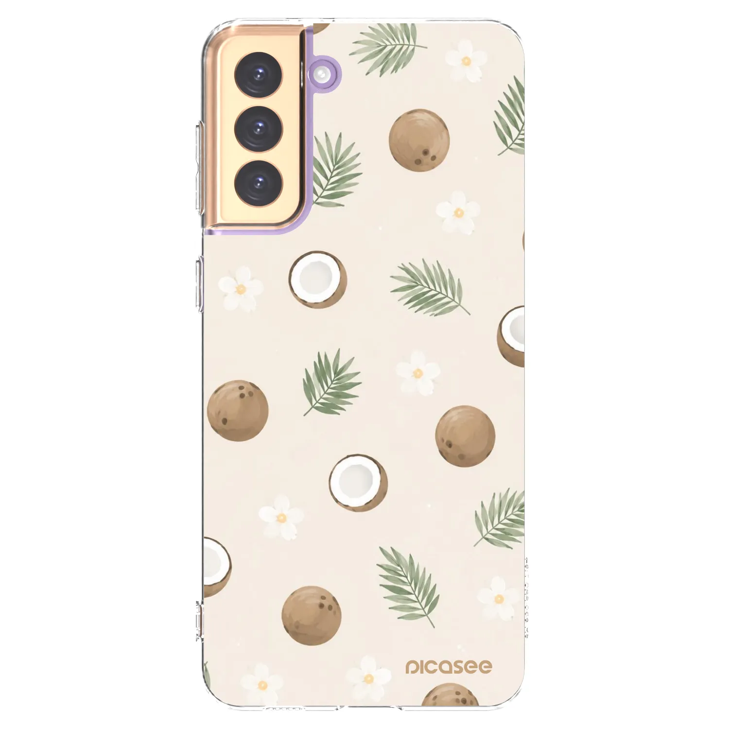 Picasee silikonový průhledný obal pro Samsung Galaxy S21+ 5G G996F - Coconut Breeze