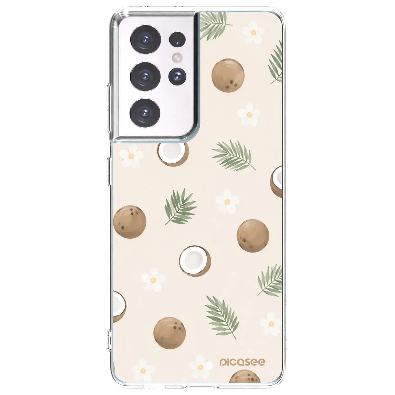 Picasee silikonový průhledný obal pro Samsung Galaxy S21 Ultra 5G G998B - Coconut Breeze