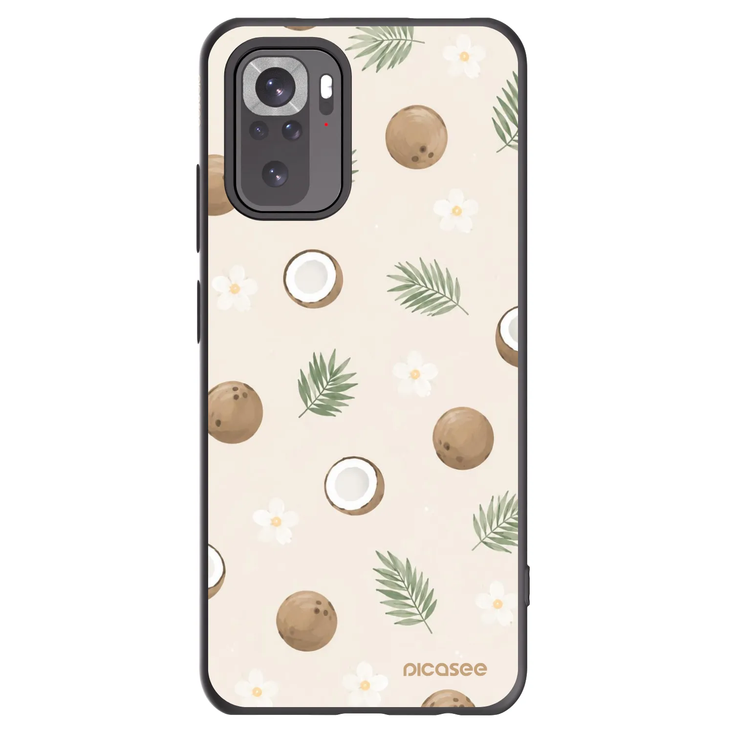 Picasee silikonový černý obal pro Xiaomi Redmi Note 10 - Coconut Breeze