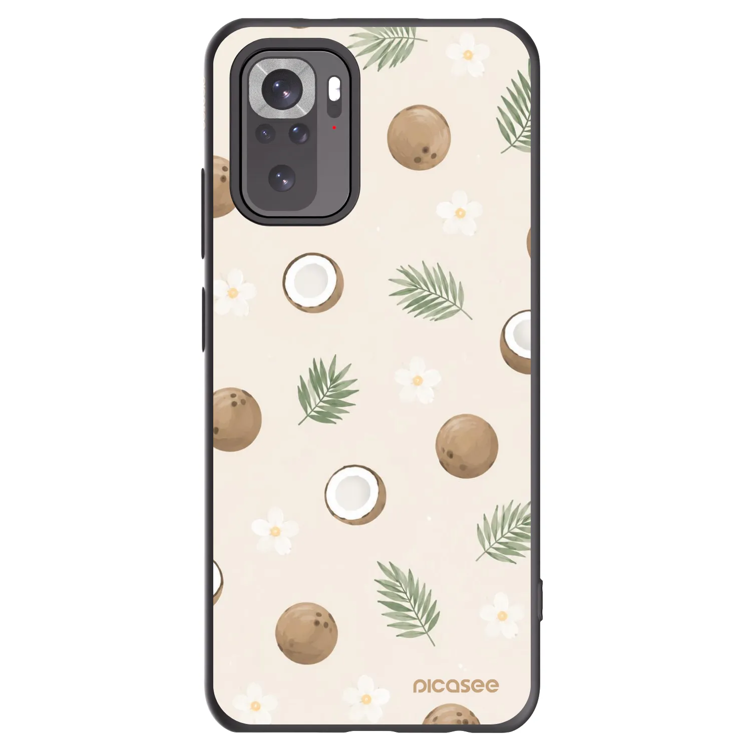 Picasee silikonový černý obal pro Xiaomi Redmi Note 10S - Coconut Breeze