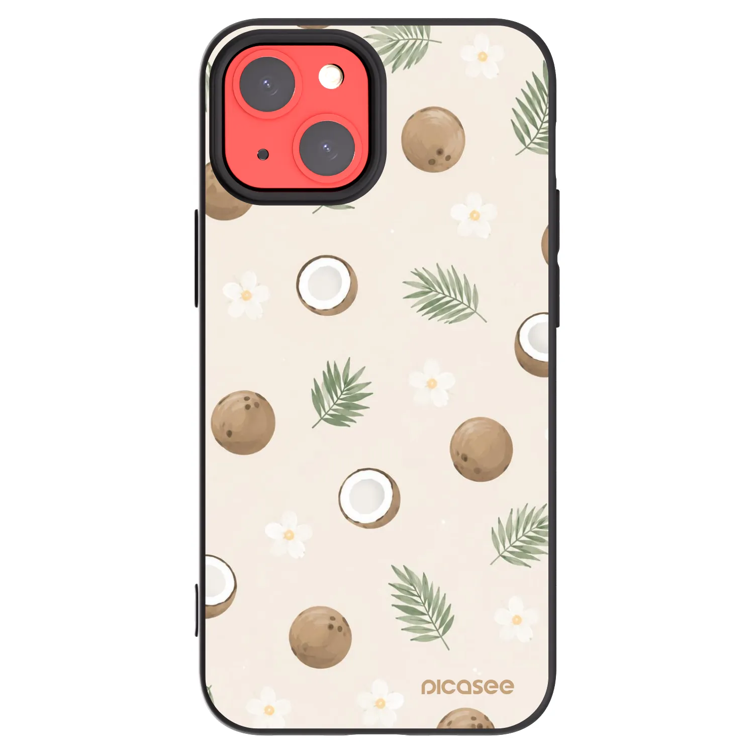 Picasee silikonový černý obal pro Apple iPhone 13 mini - Coconut Breeze