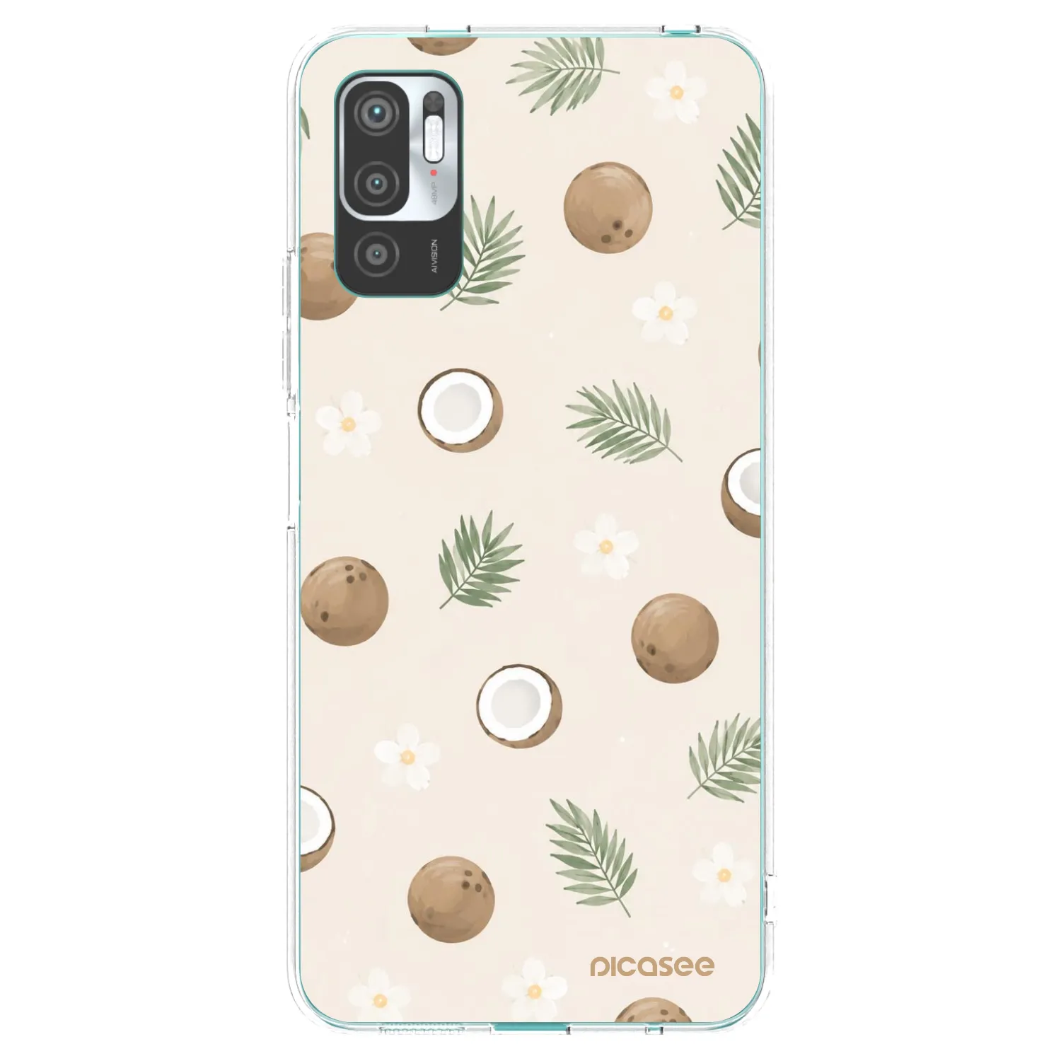 Picasee silikonový průhledný obal pro Xiaomi Redmi Note 10 5G - Coconut Breeze