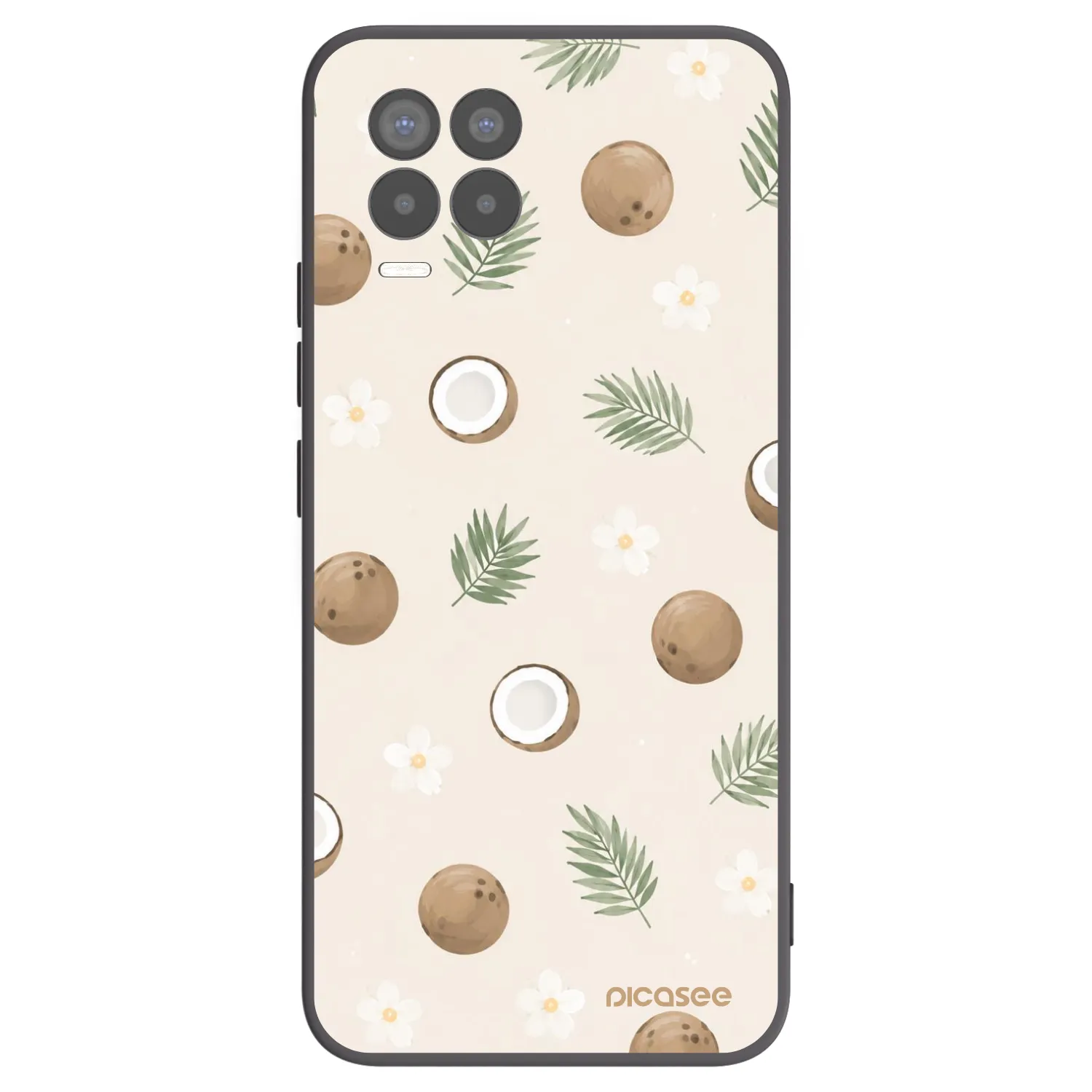 Picasee silikonový černý obal pro Realme 8 Pro - Coconut Breeze