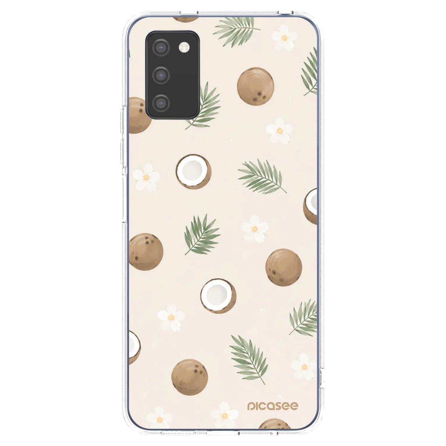 Picasee silikonový průhledný obal pro Samsung Galaxy A02s A025G - Coconut Breeze