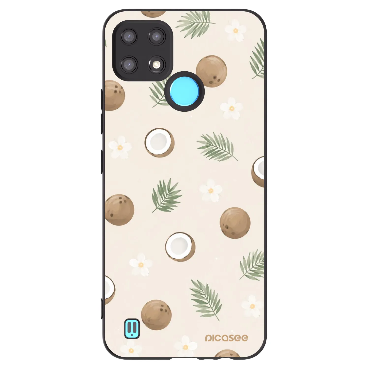 Picasee silikonový černý obal pro Realme C21 - Coconut Breeze