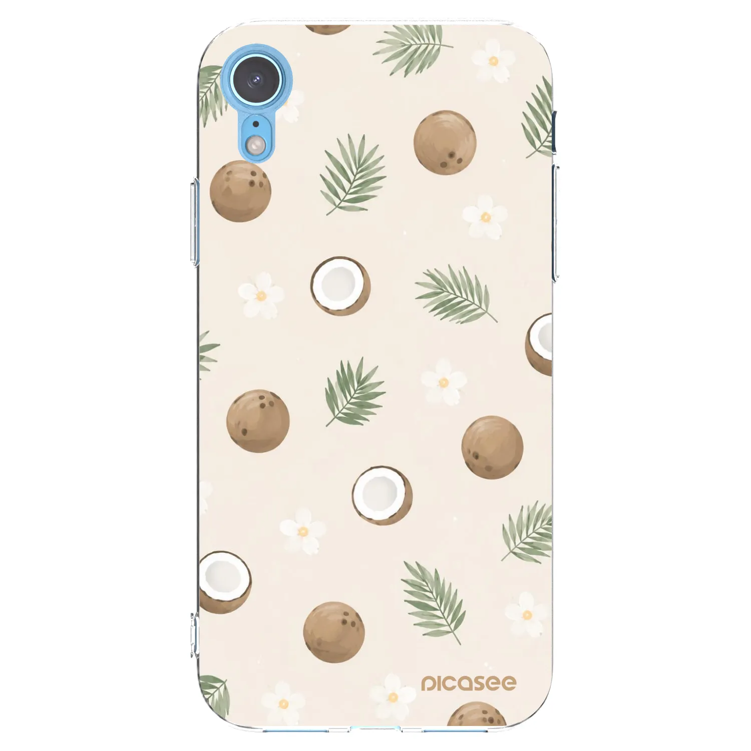 Picasee silikonový průhledný obal pro Apple iPhone XR - Coconut Breeze