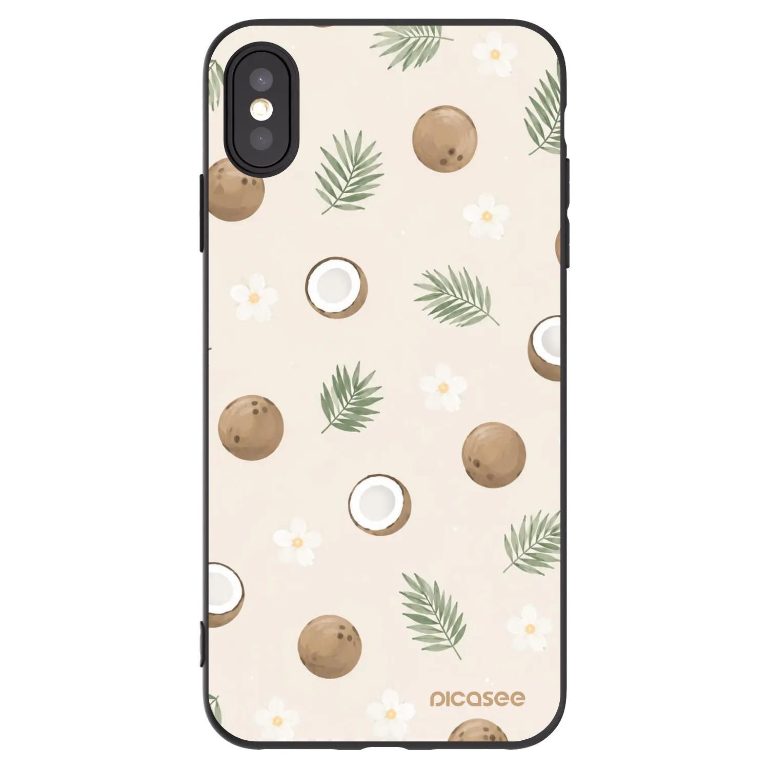 Picasee silikonový černý obal pro Apple iPhone XS Max - Coconut Breeze