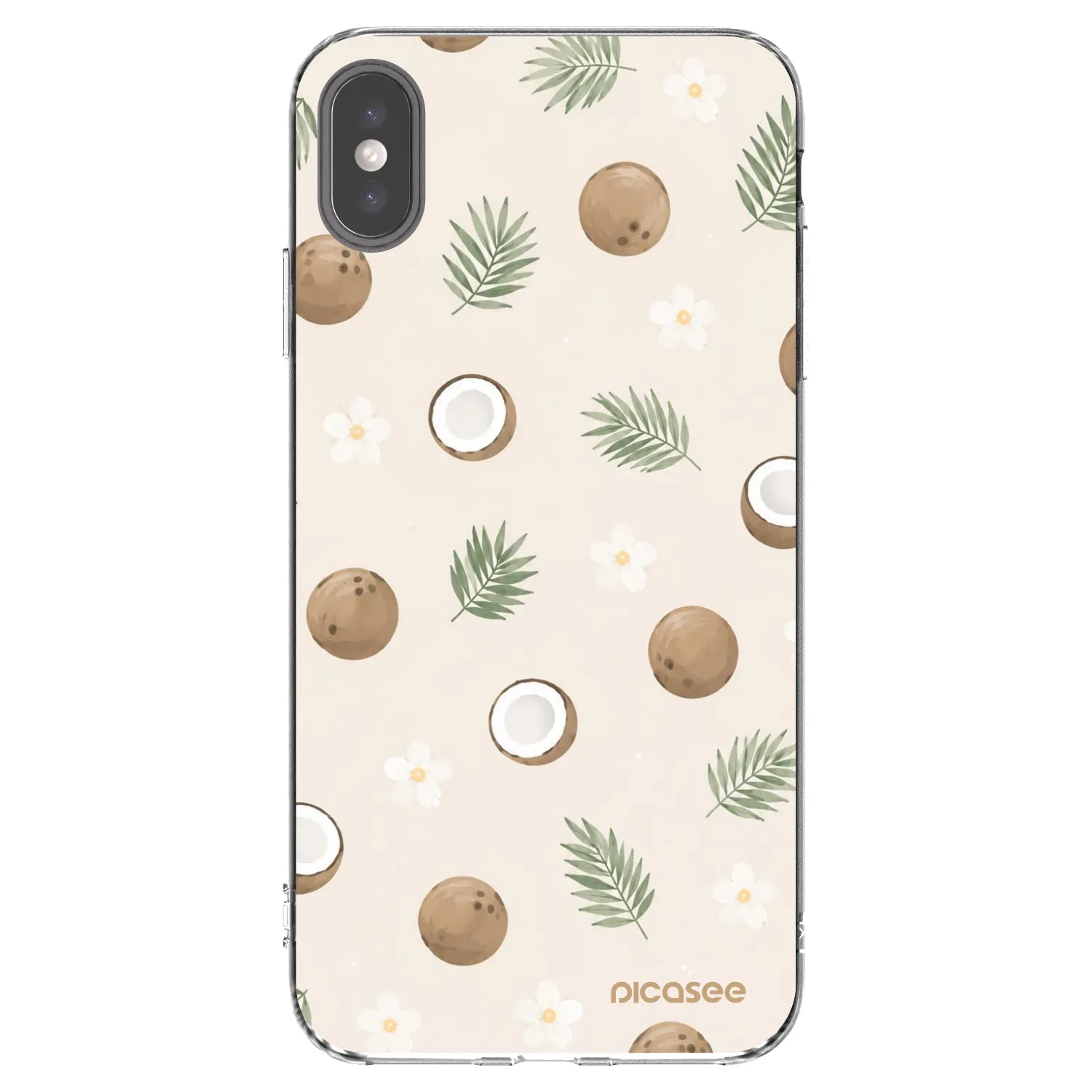 Picasee silikonový průhledný obal pro Apple iPhone XS Max - Coconut Breeze