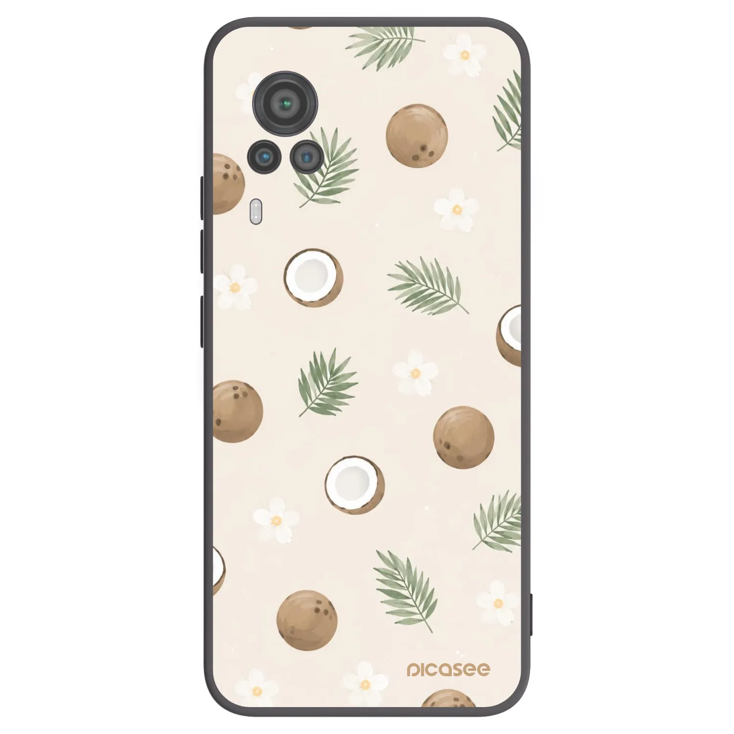 Picasee silikonový černý obal pro Vivo X60 Pro 5G - Coconut Breeze