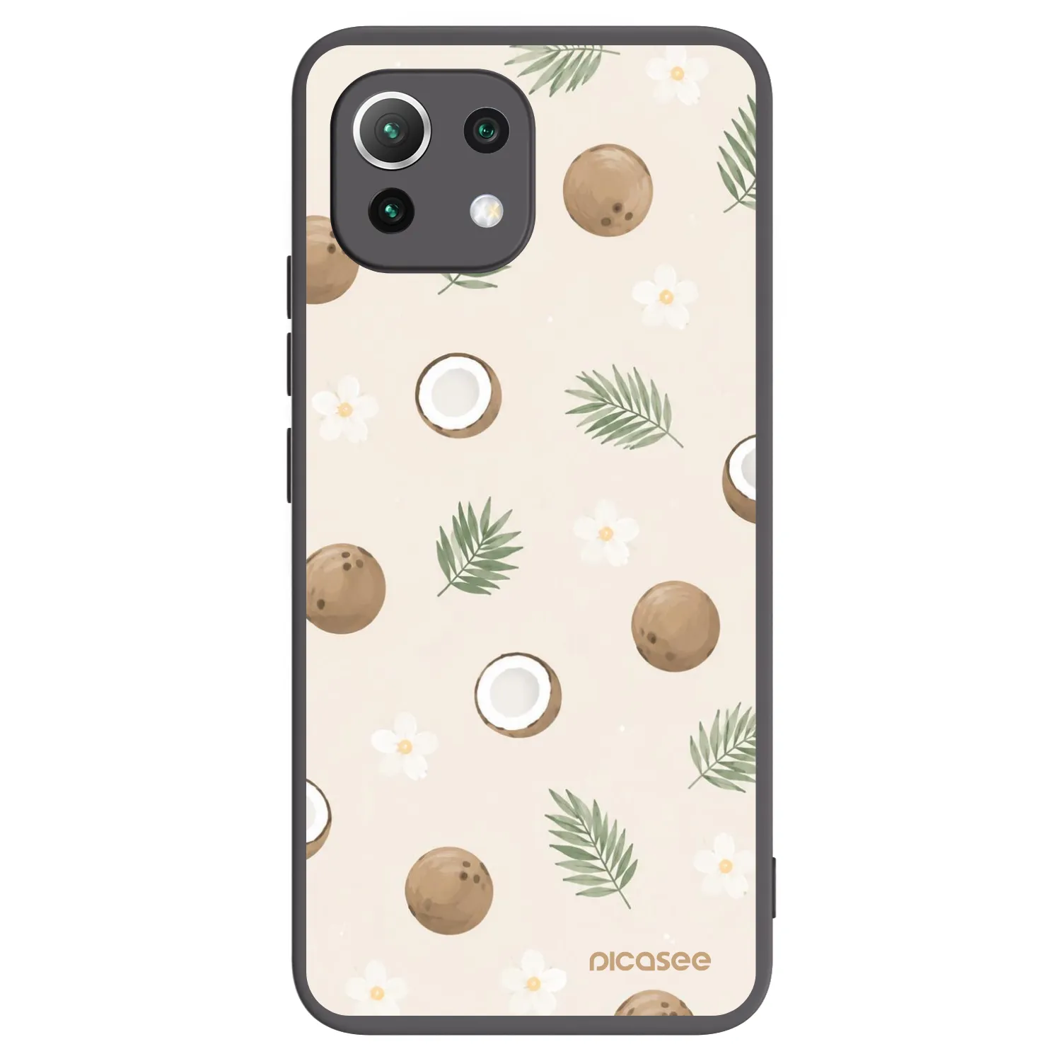Picasee silikonový černý obal pro Xiaomi 11 Lite 5G NE - Coconut Breeze