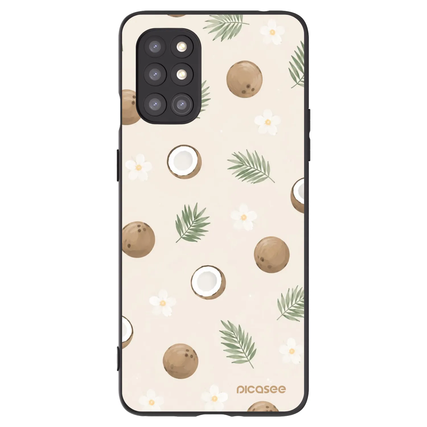 Picasee silikonový černý obal pro OnePlus 8T - Coconut Breeze