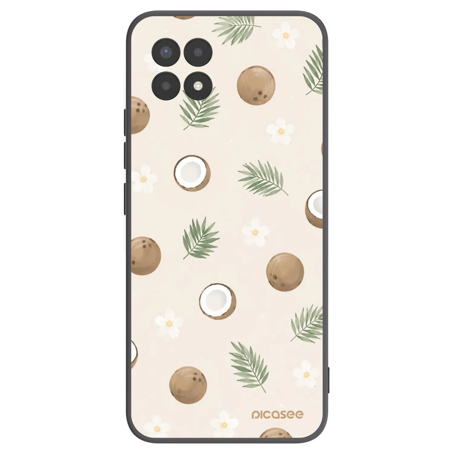 Picasee silikonový černý obal pro Realme 8i - Coconut Breeze