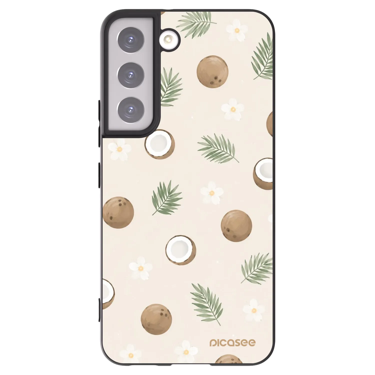 Picasee silikonový černý obal pro Samsung Galaxy S22 5G - Coconut Breeze