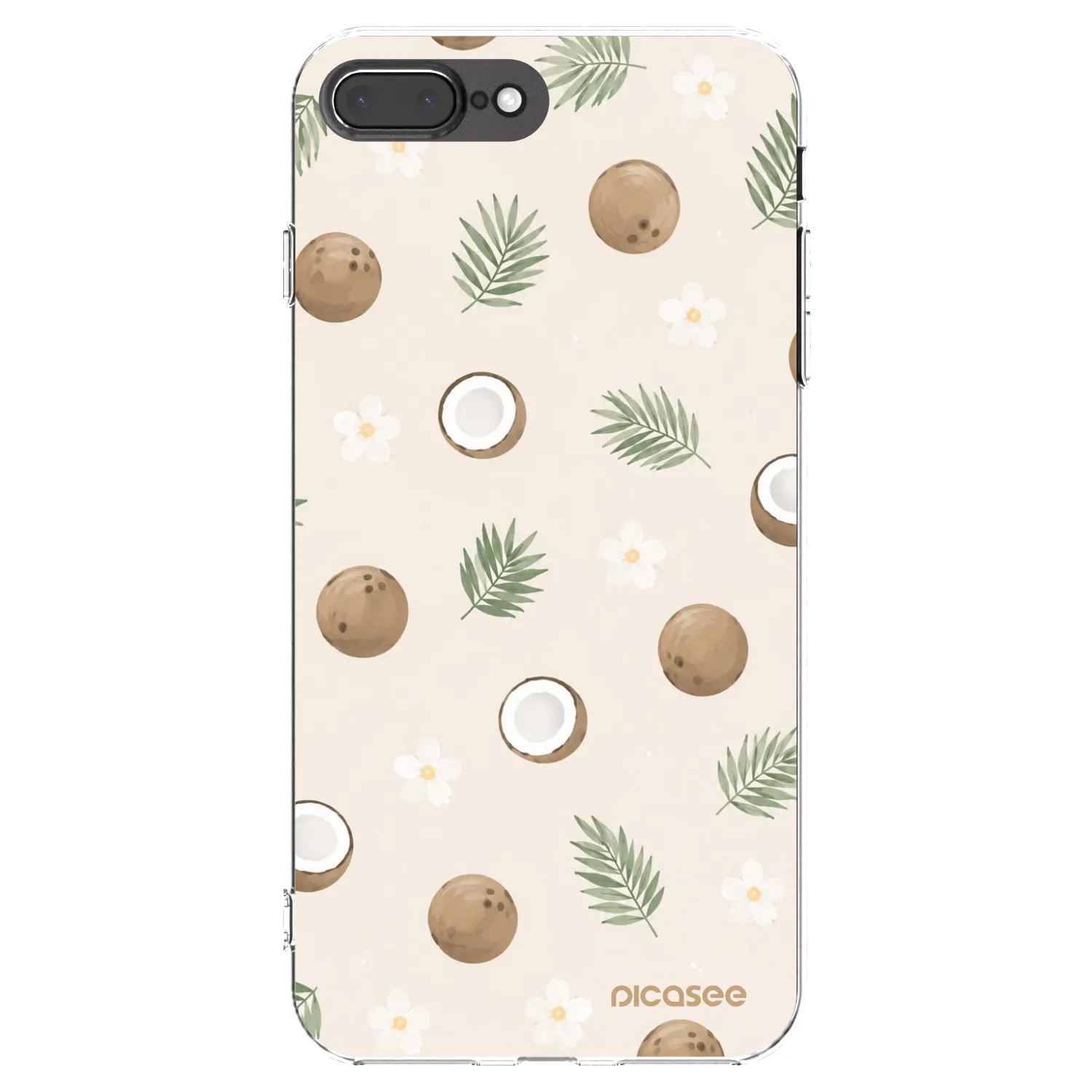 Picasee silikonový průhledný obal pro Apple iPhone 7 Plus - Coconut Breeze