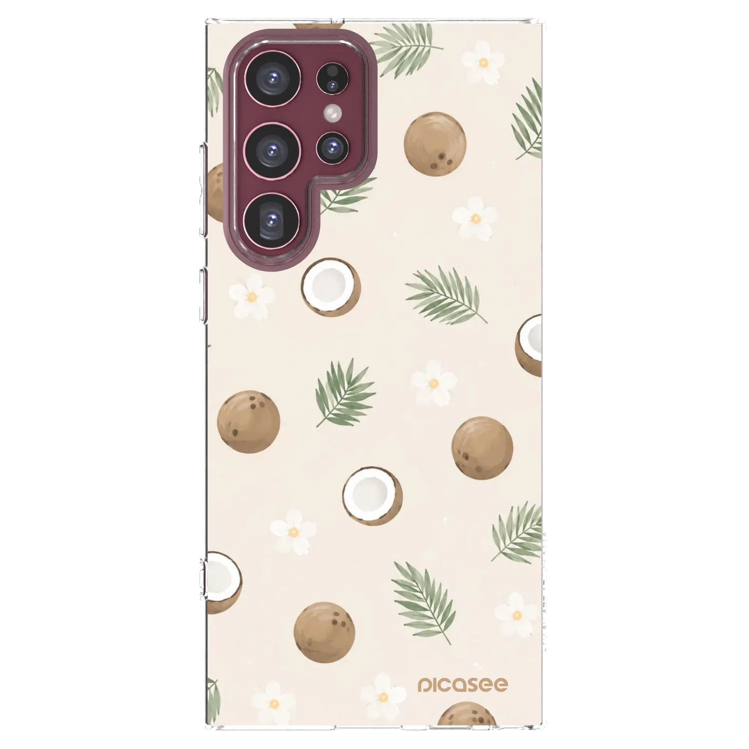 Picasee silikonový průhledný obal pro Samsung Galaxy S22 Ultra 5G - Coconut Breeze