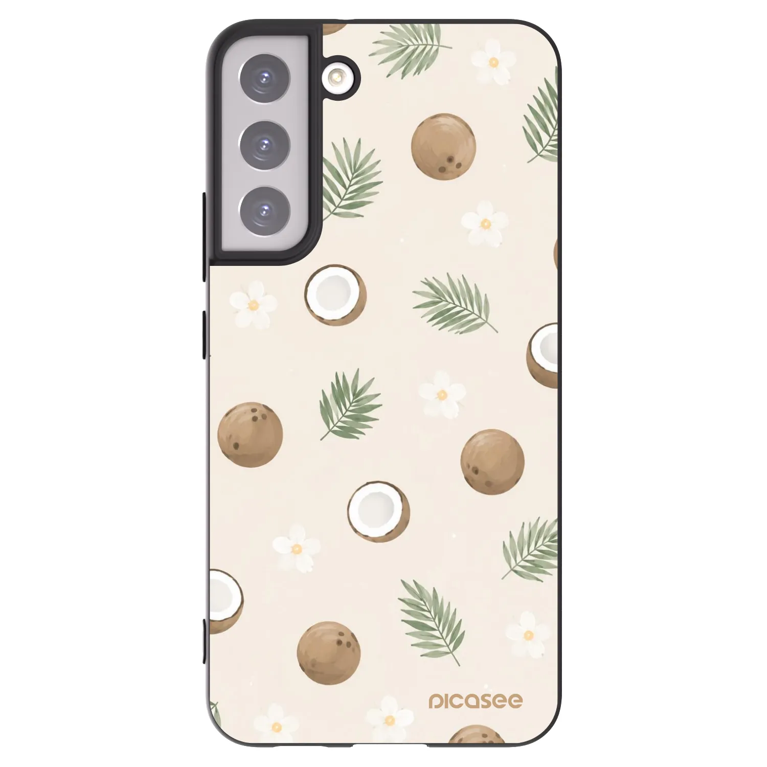 Picasee silikonový černý obal pro Samsung Galaxy S22+ 5G - Coconut Breeze