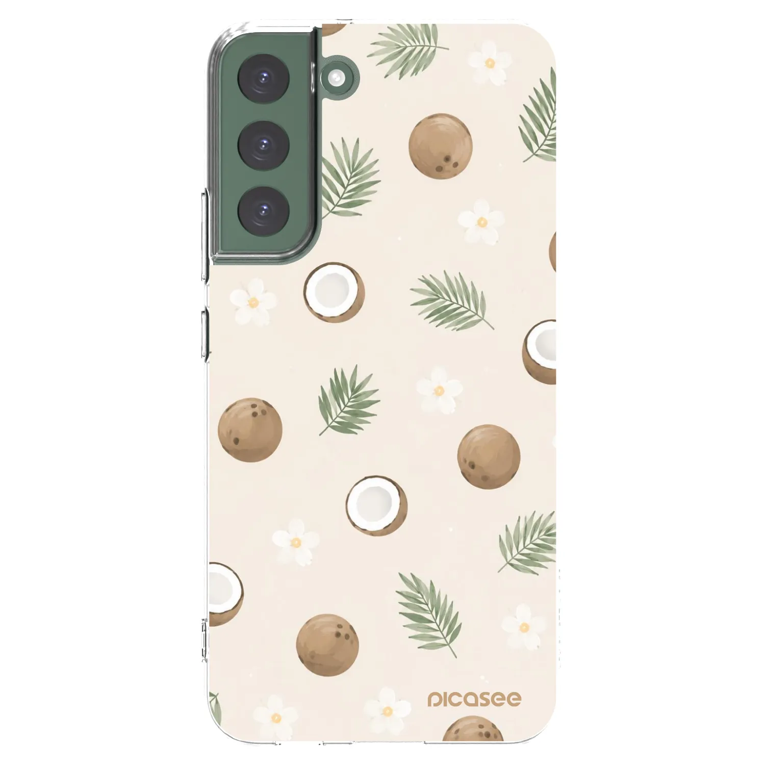 Picasee silikonový průhledný obal pro Samsung Galaxy S22+ 5G - Coconut Breeze