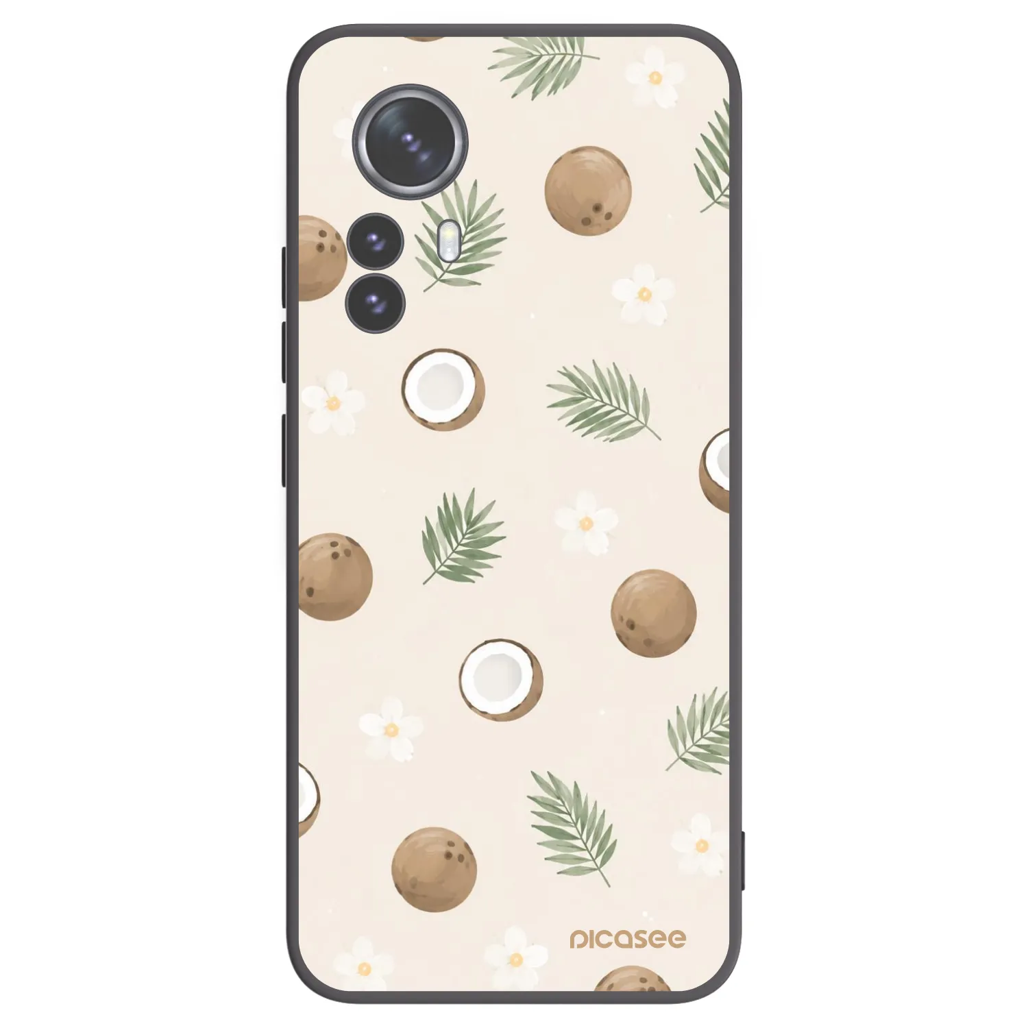 Picasee silikonový černý obal pro Xiaomi 12 Pro - Coconut Breeze