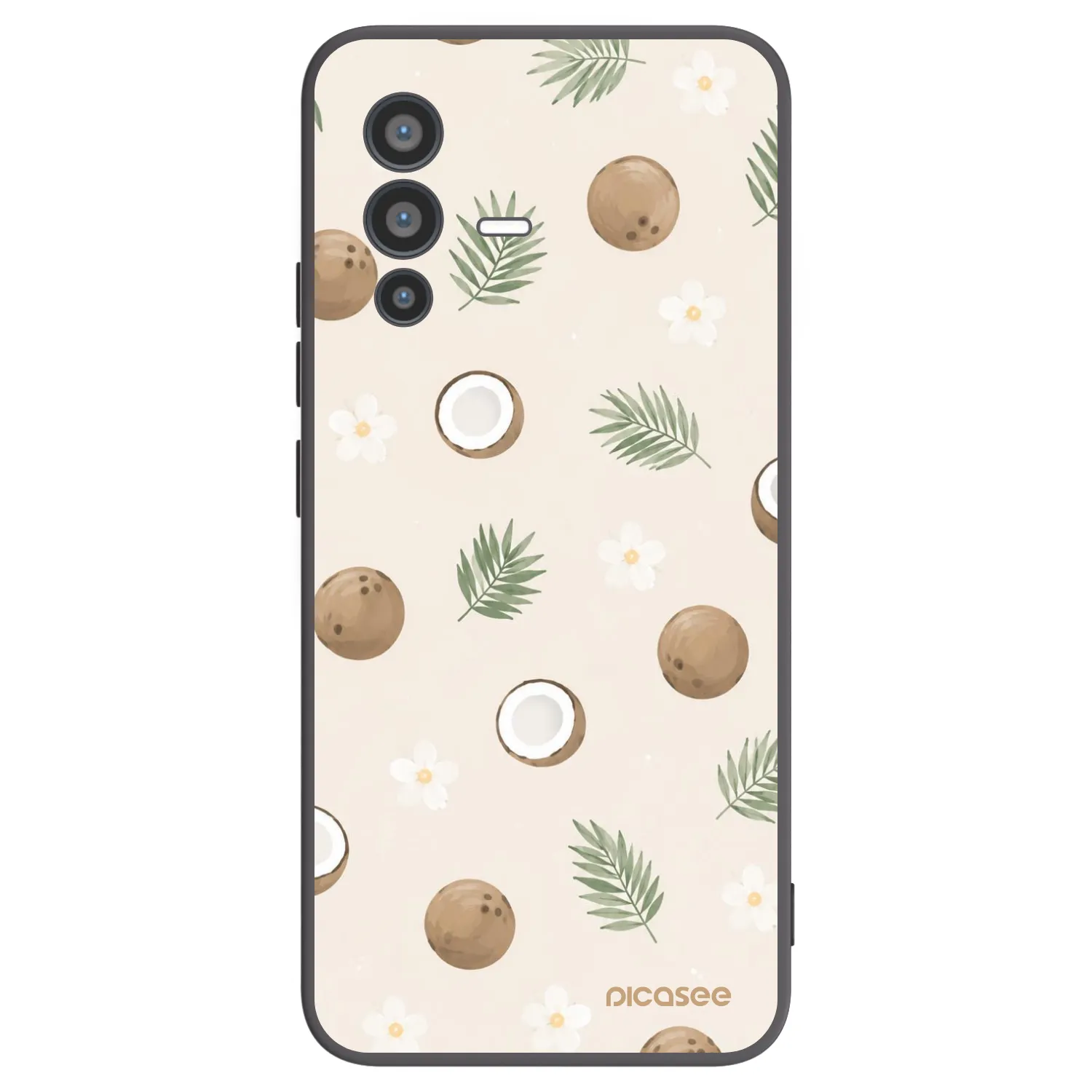 Picasee silikonový černý obal pro Vivo V23 5G - Coconut Breeze