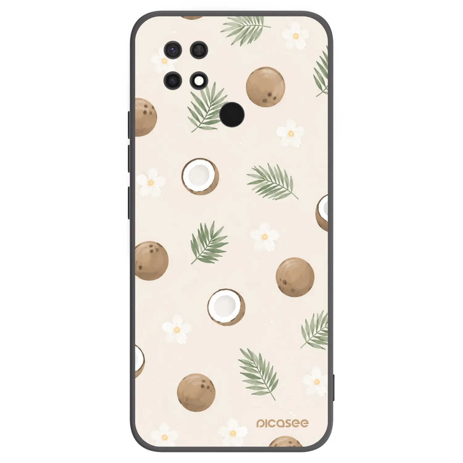 Picasee silikonový černý obal pro Xiaomi Redmi 10C - Coconut Breeze