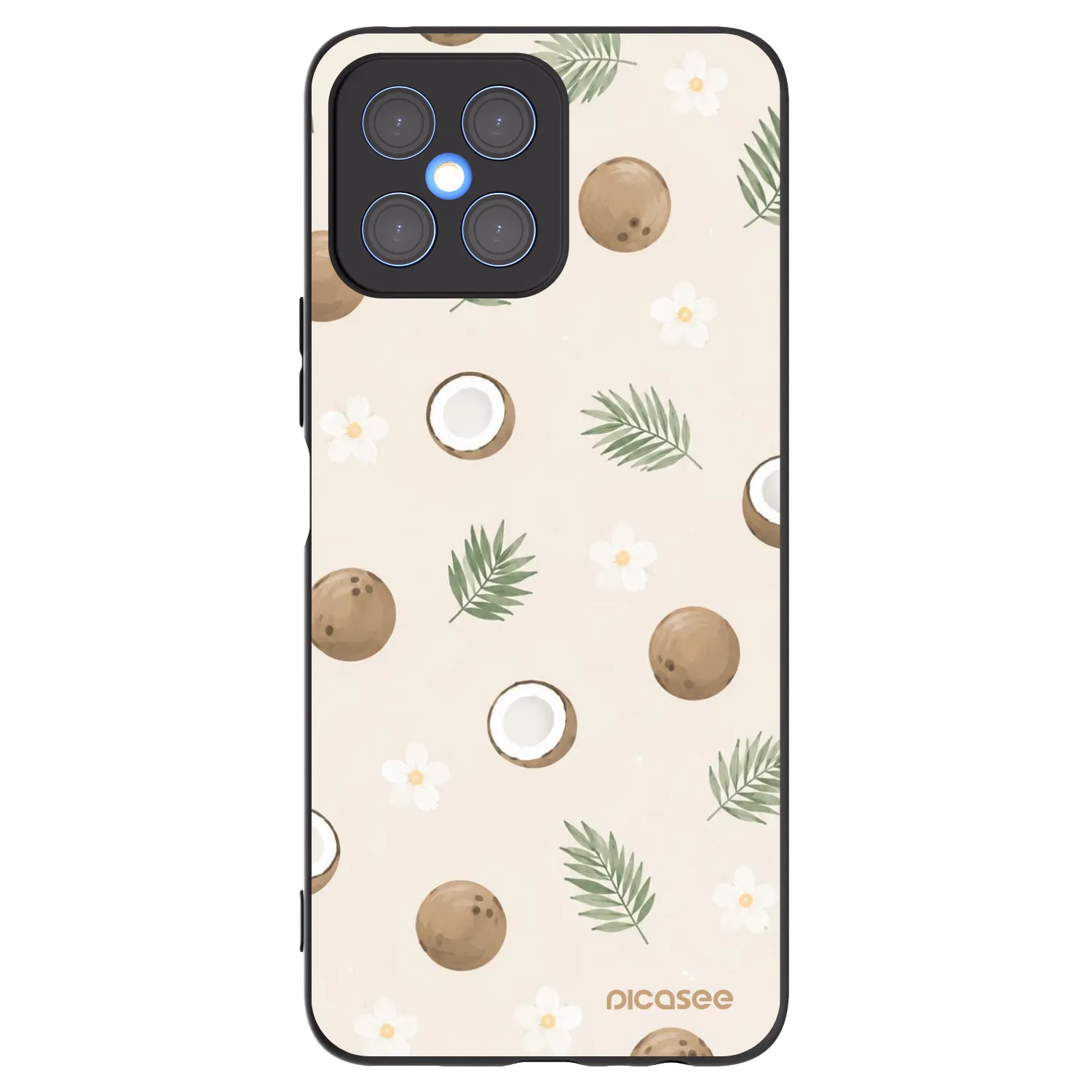 Picasee silikonový černý obal pro Honor X8 4G - Coconut Breeze