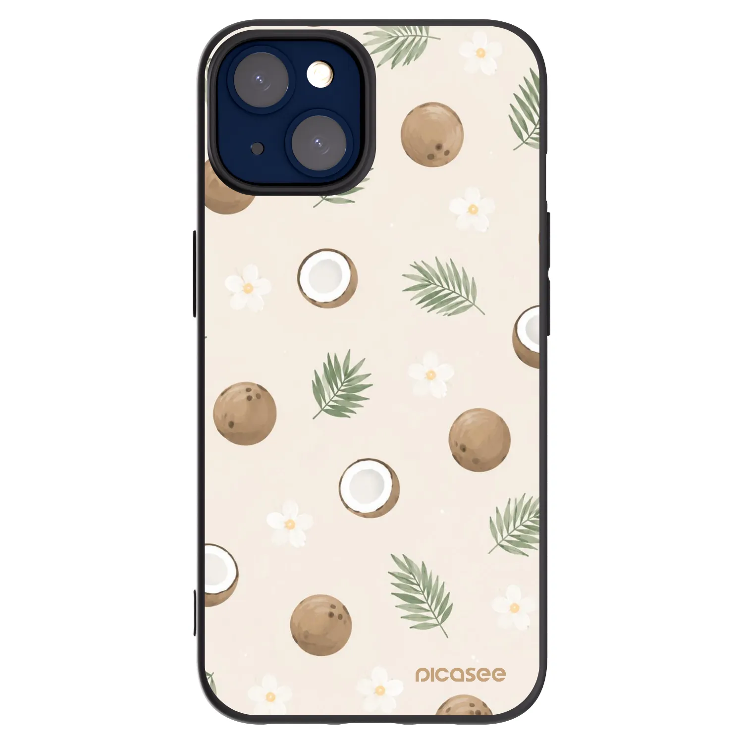Picasee silikonový černý obal pro Apple iPhone 14 - Coconut Breeze