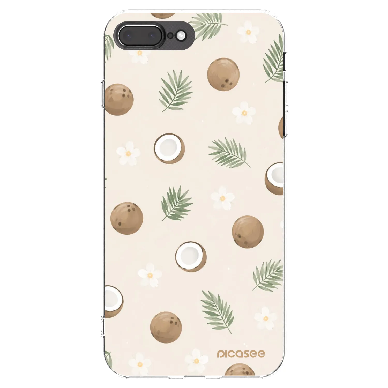 Picasee silikonový průhledný obal pro Apple iPhone 8 Plus - Coconut Breeze