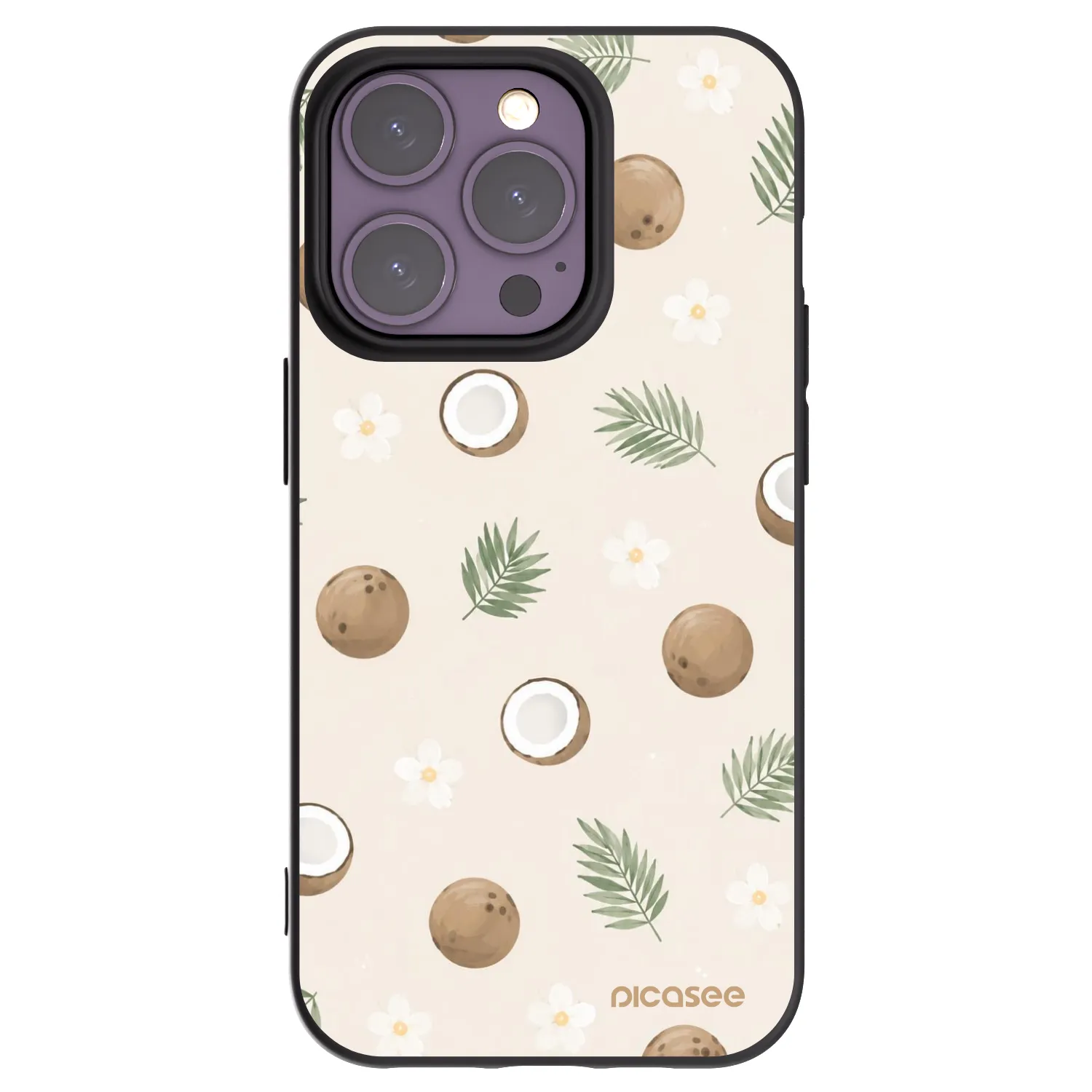 Picasee silikonový černý obal pro Apple iPhone 14 Pro - Coconut Breeze