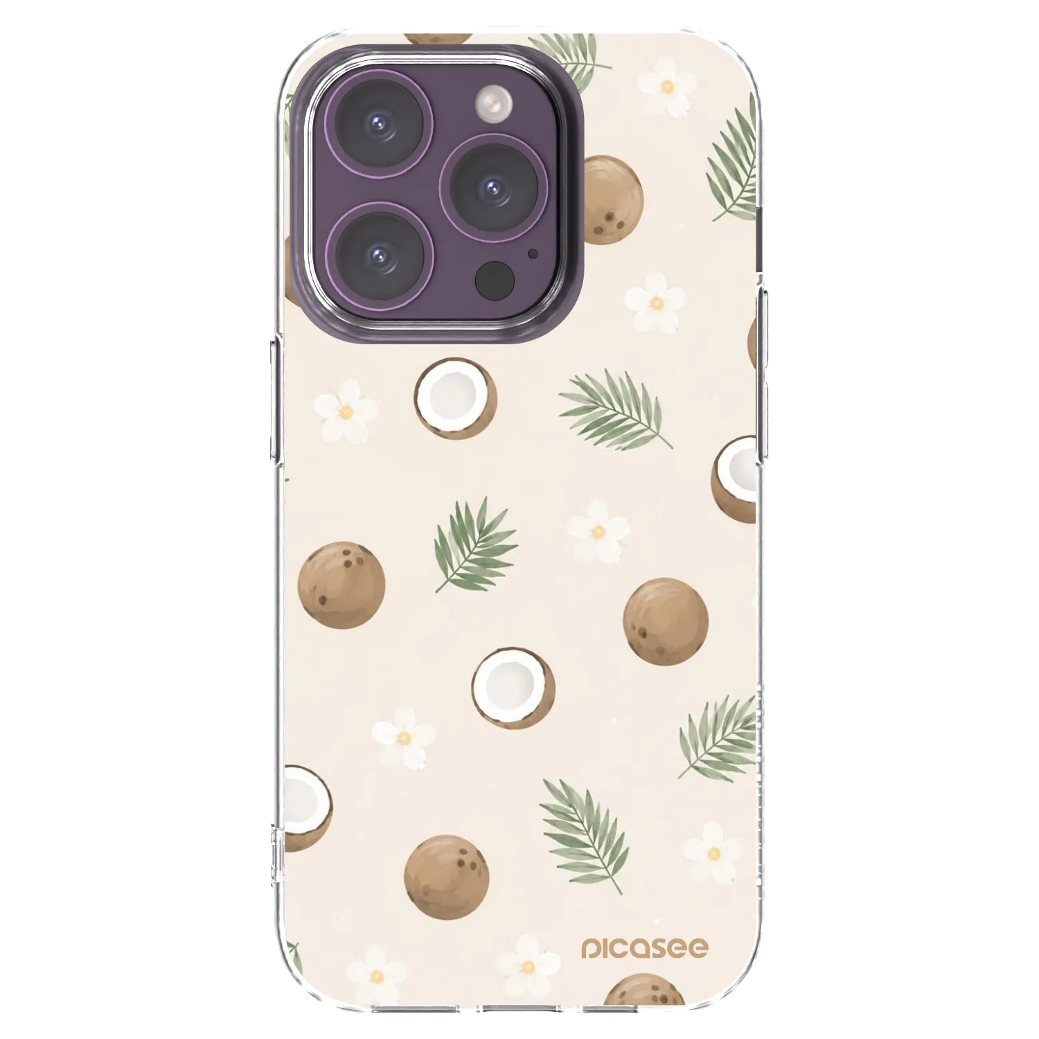 Picasee silikonový průhledný obal pro Apple iPhone 14 Pro - Coconut Breeze