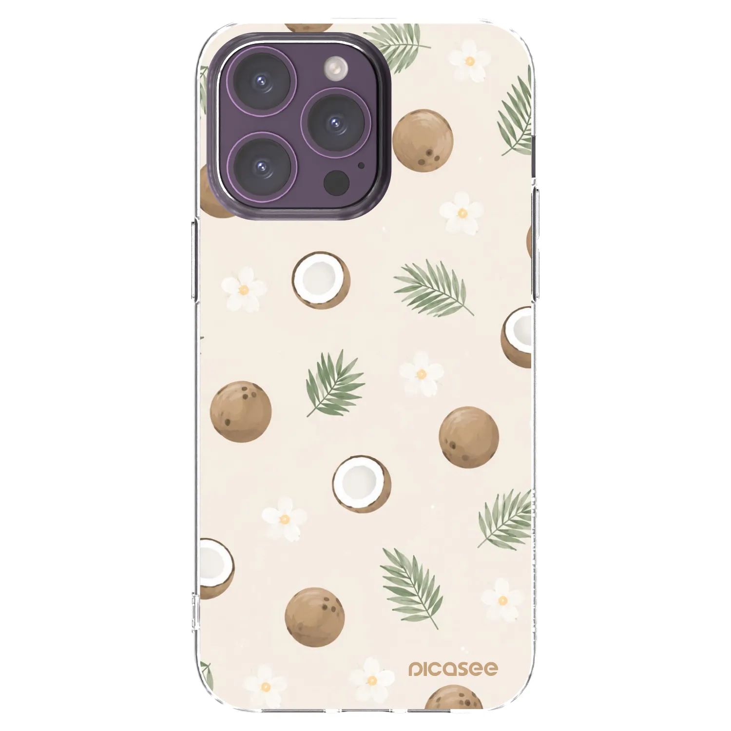 Picasee silikonový průhledný obal pro Apple iPhone 14 Pro Max - Coconut Breeze