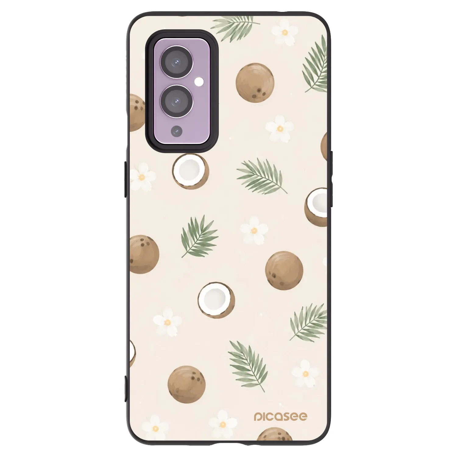 Picasee silikonový černý obal pro OnePlus 9 - Coconut Breeze