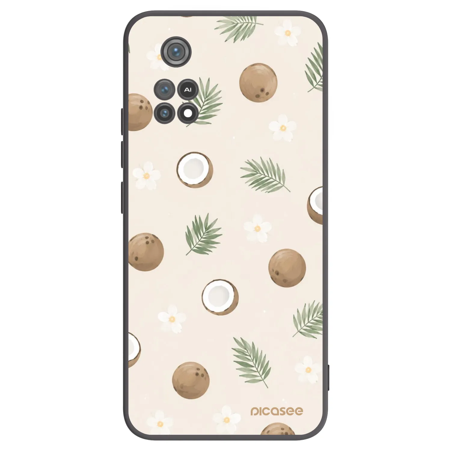 Picasee silikonový černý obal pro Xiaomi Poco M4 Pro - Coconut Breeze