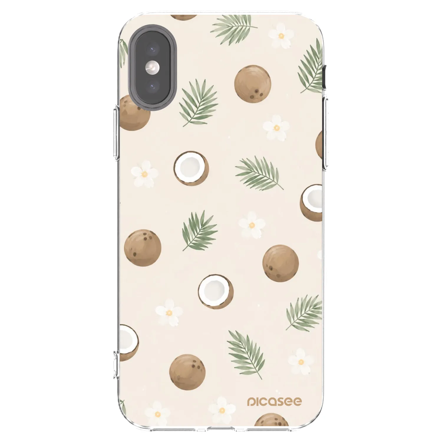 Picasee silikonový průhledný obal pro Apple iPhone X/XS - Coconut Breeze