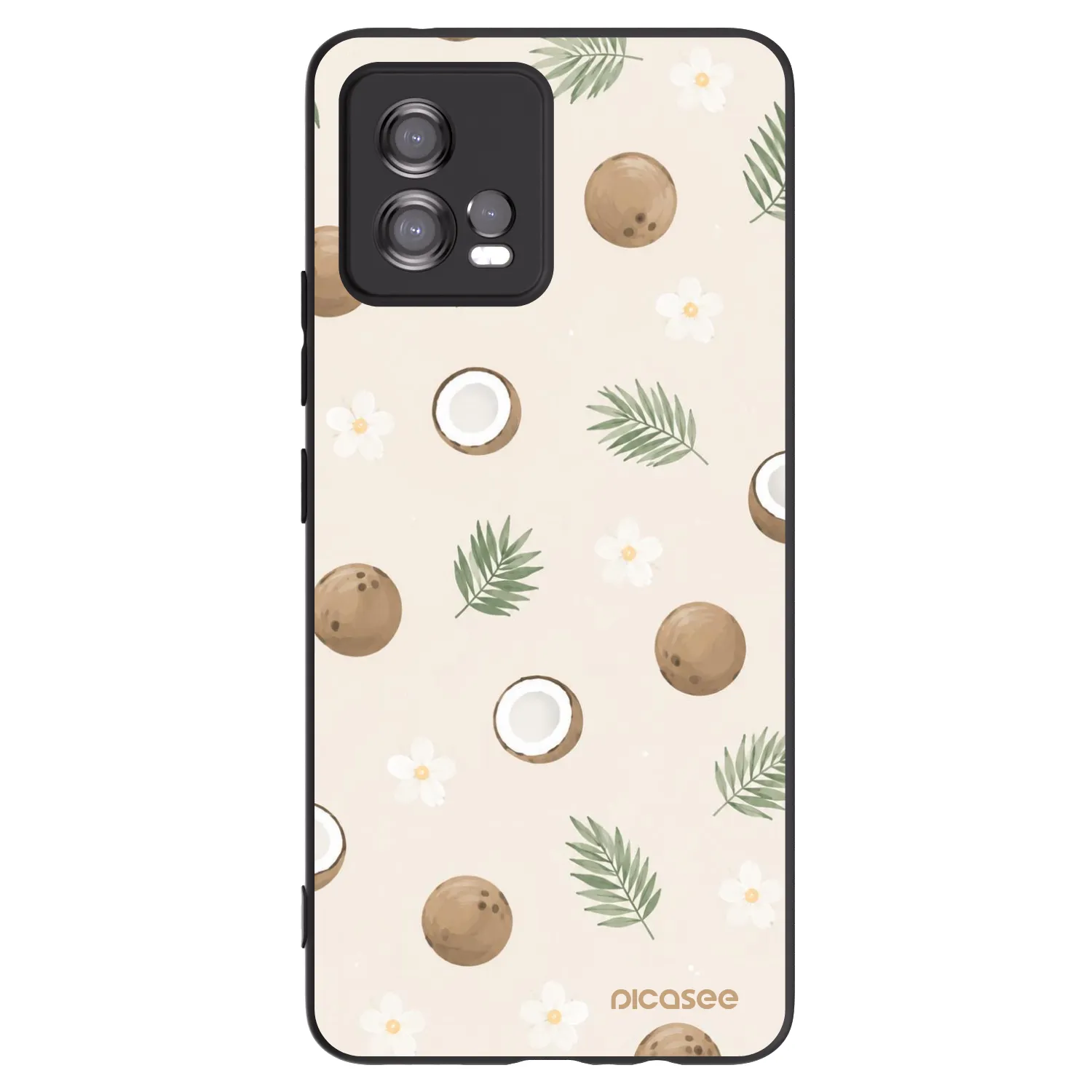 Picasee silikonový černý obal pro Motorola Moto G72 - Coconut Breeze