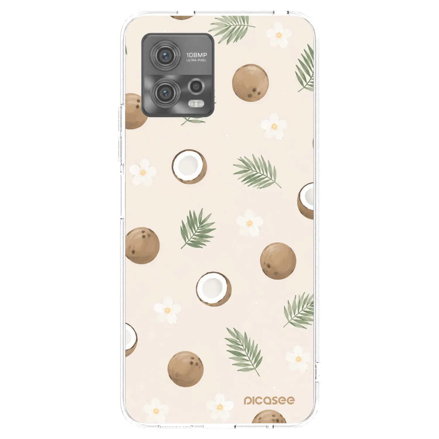 Picasee silikonový průhledný obal pro Motorola Moto G72 - Coconut Breeze