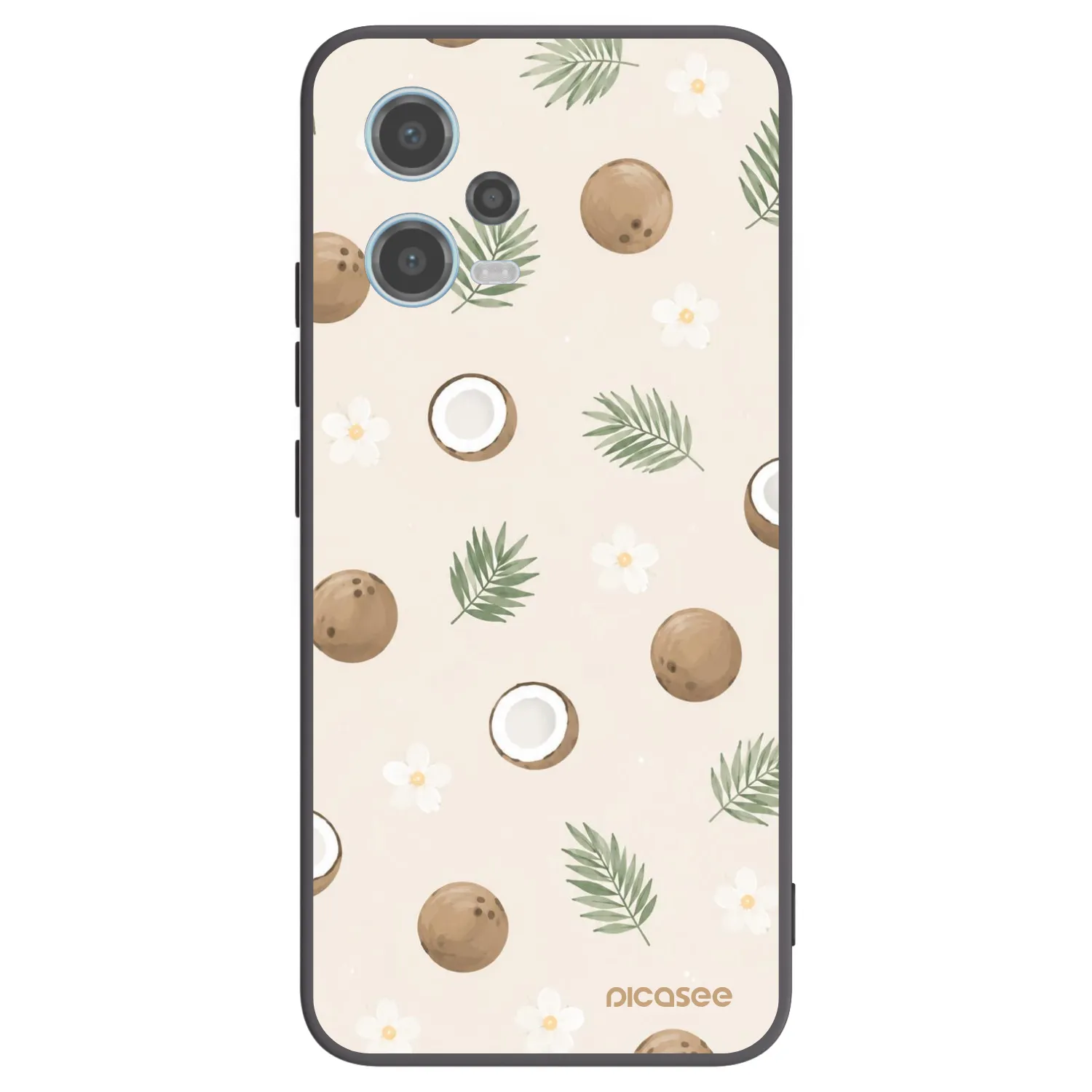 Picasee silikonový černý obal pro Xiaomi Redmi Note 12 5G - Coconut Breeze