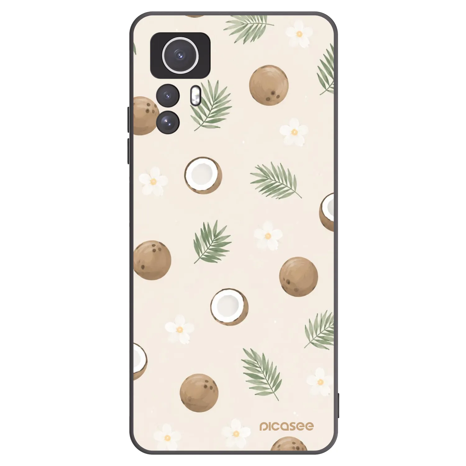 Picasee silikonový černý obal pro Xiaomi Redmi Note 12S - Coconut Breeze