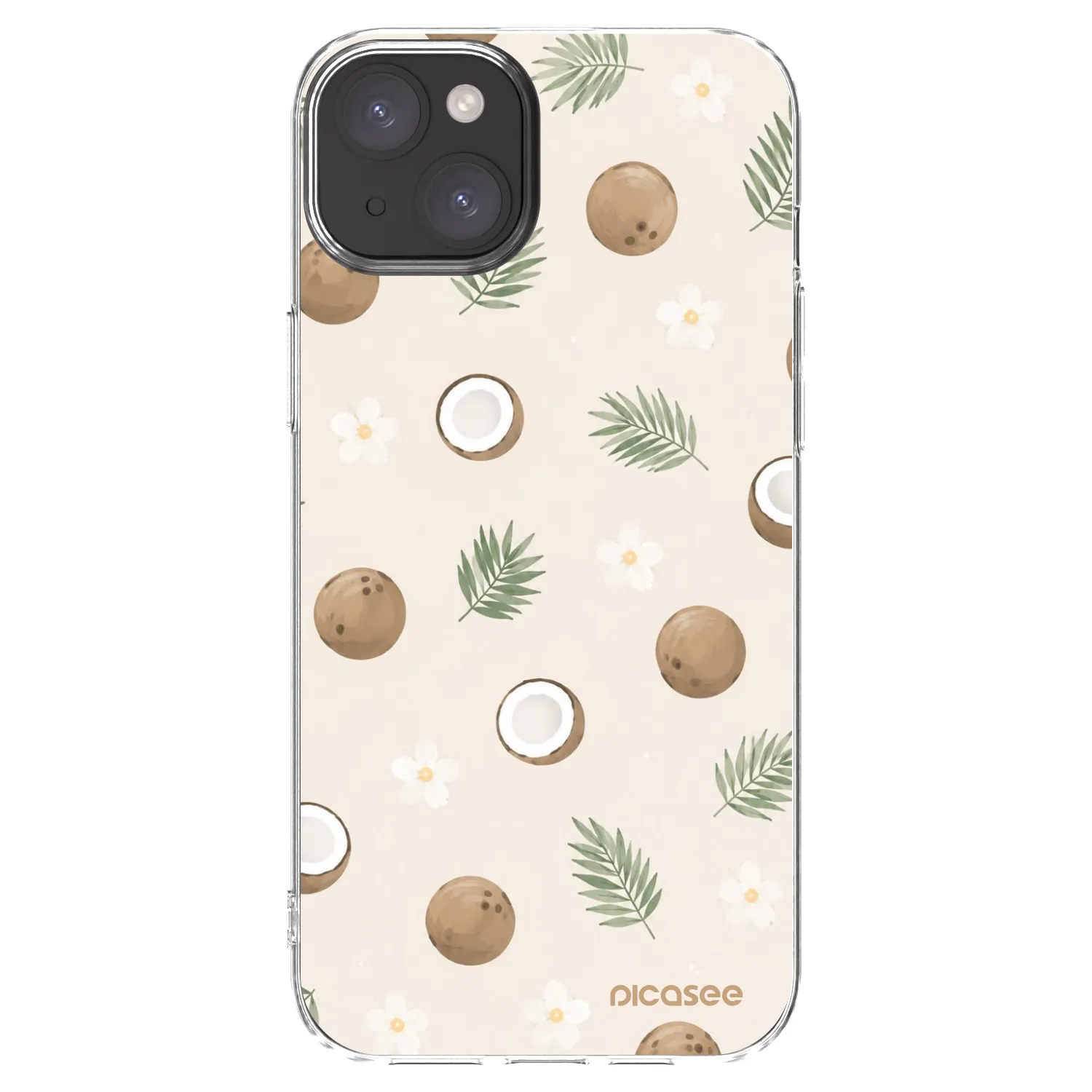 Picasee silikonový průhledný obal pro Apple iPhone 15 Plus - Coconut Breeze