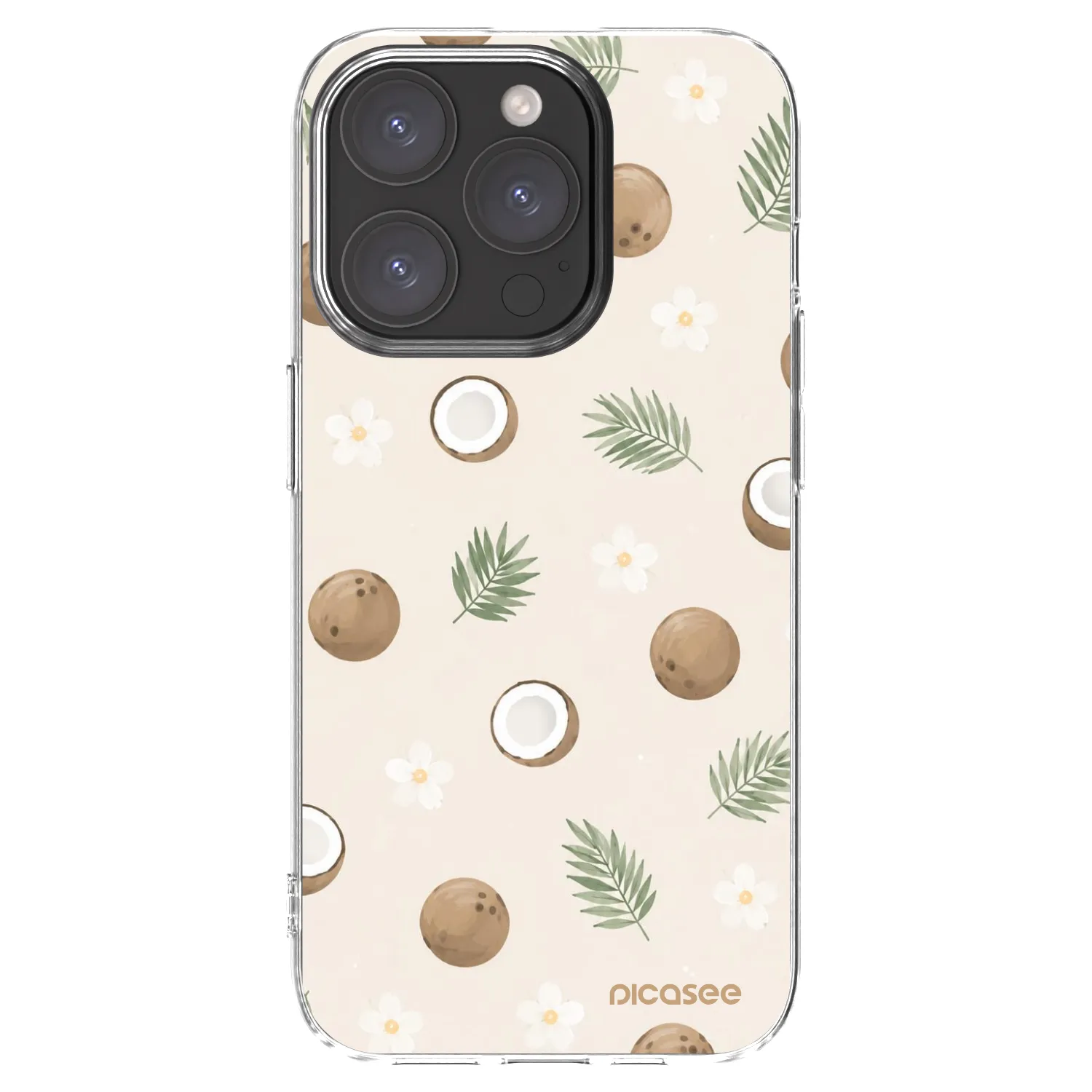 Picasee silikonový průhledný obal pro Apple iPhone 15 Pro - Coconut Breeze