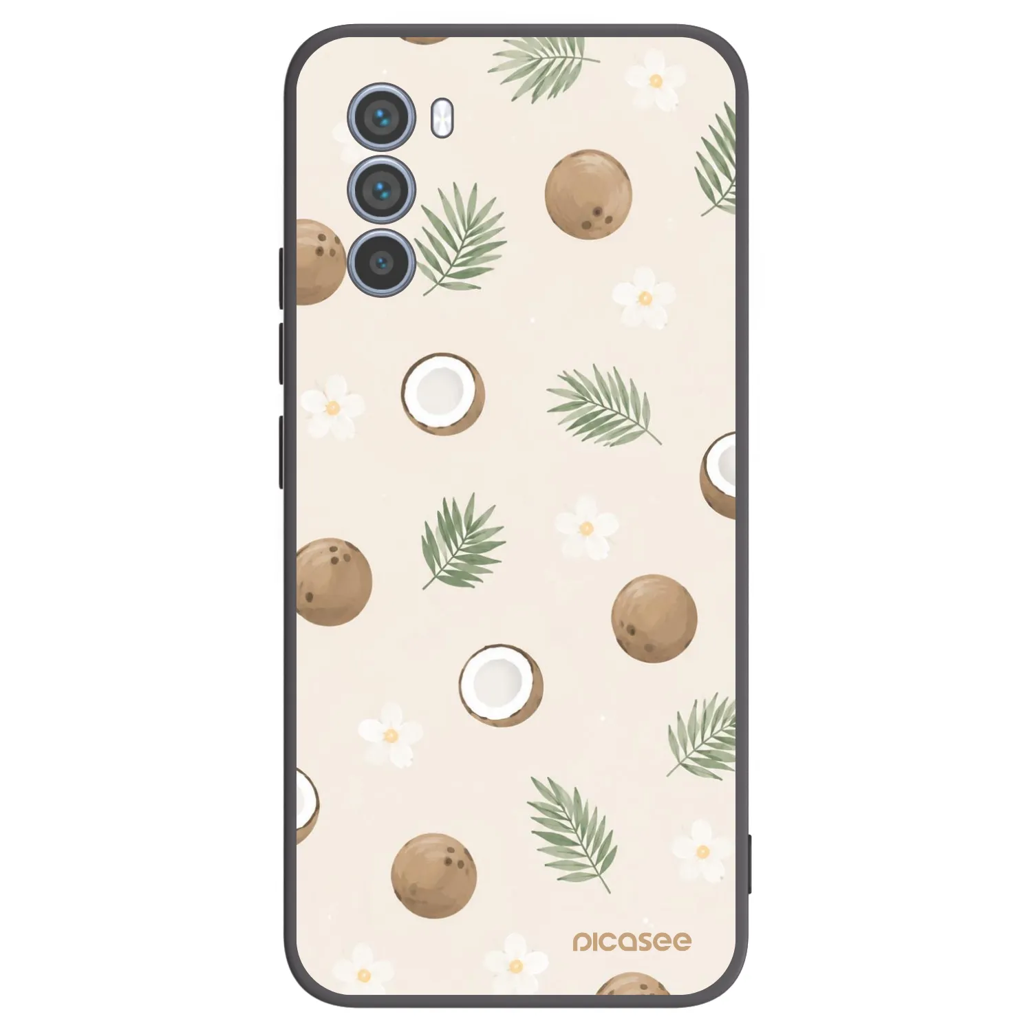 Picasee silikonový černý obal pro Motorola Moto G62 - Coconut Breeze