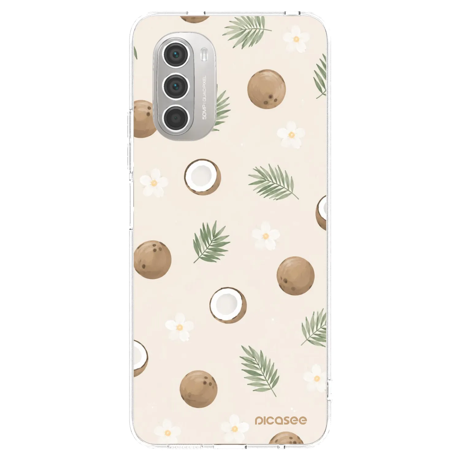 Picasee silikonový průhledný obal pro Motorola Moto G51 - Coconut Breeze